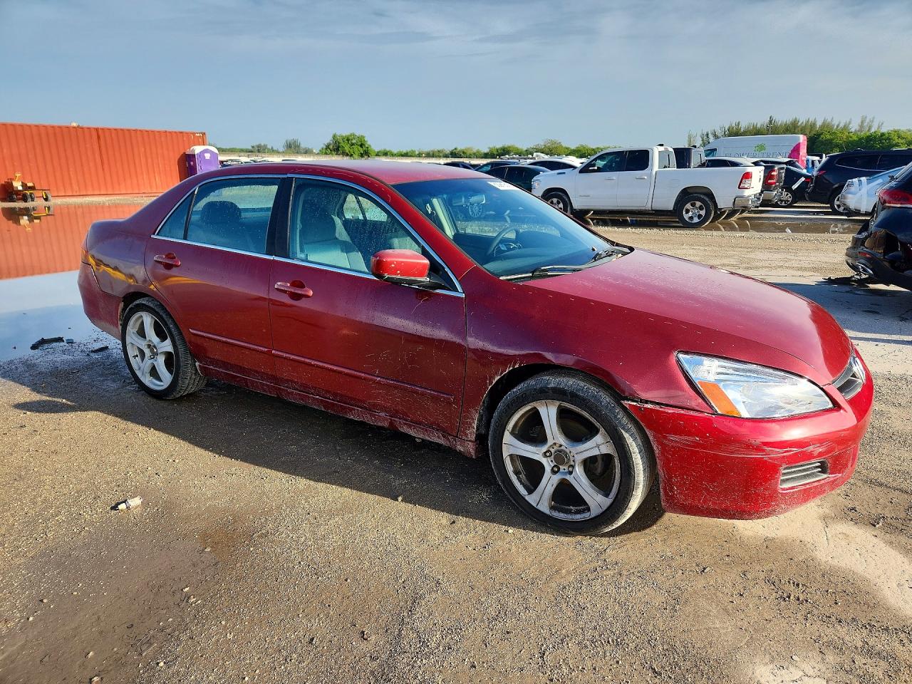 2007 Honda Accord Se Red vin: 1HGCM563X7A053598
