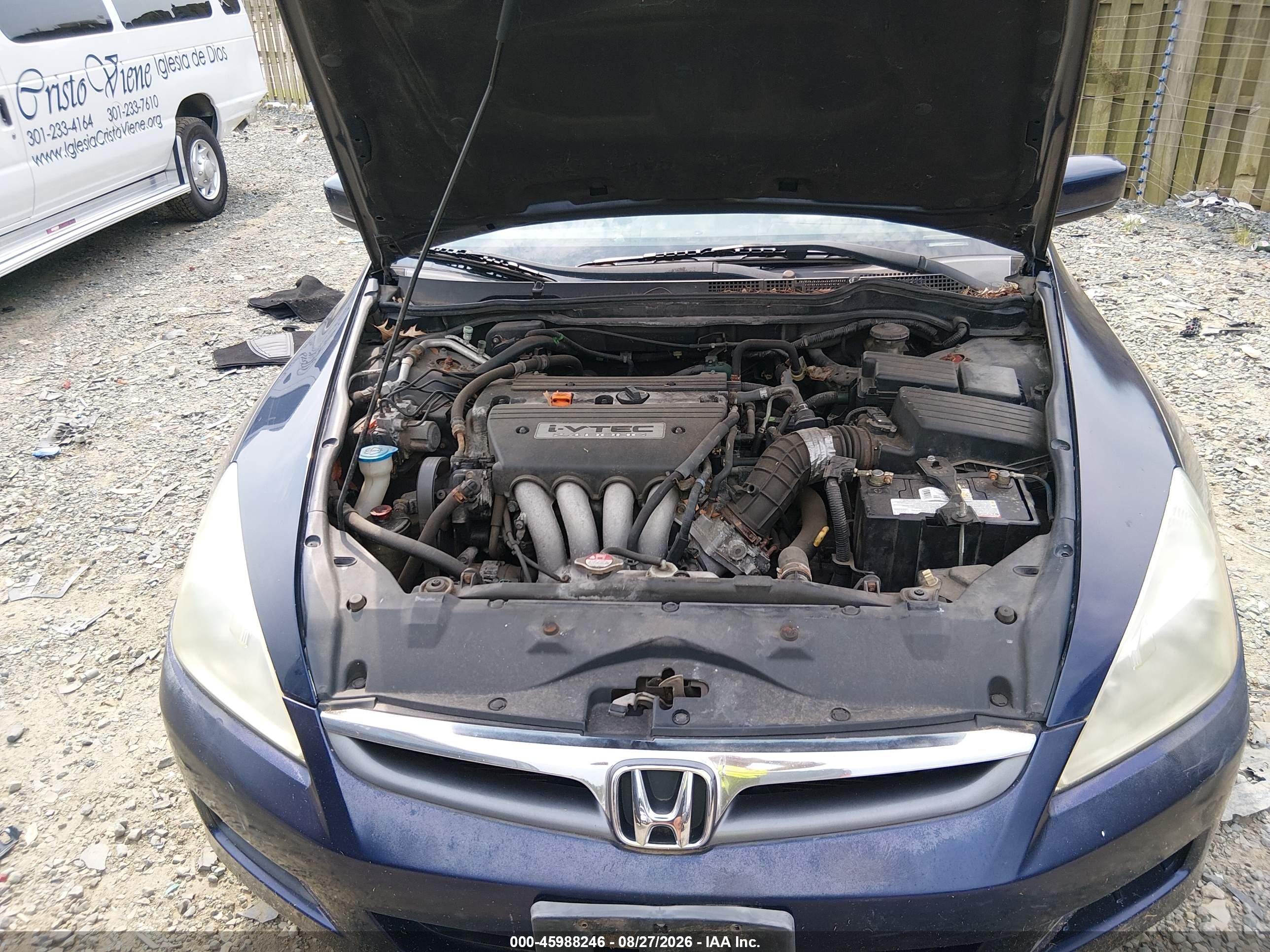 2007 Honda Accord 2.4 Se Blue vin: 1HGCM563X7A096242
