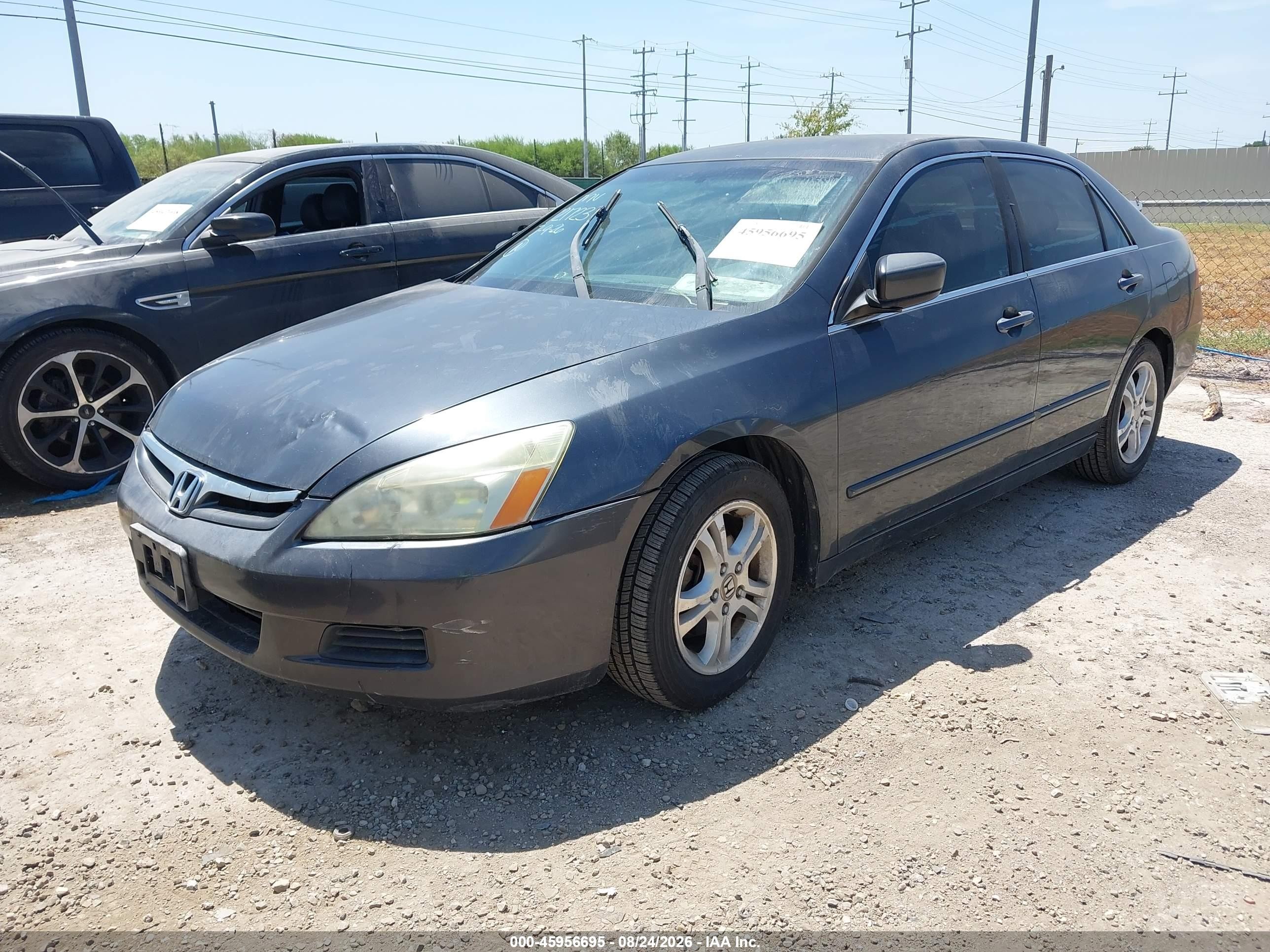 2007 Honda Accord 2.4 Se Серый vin: 1HGCM563X7A121723