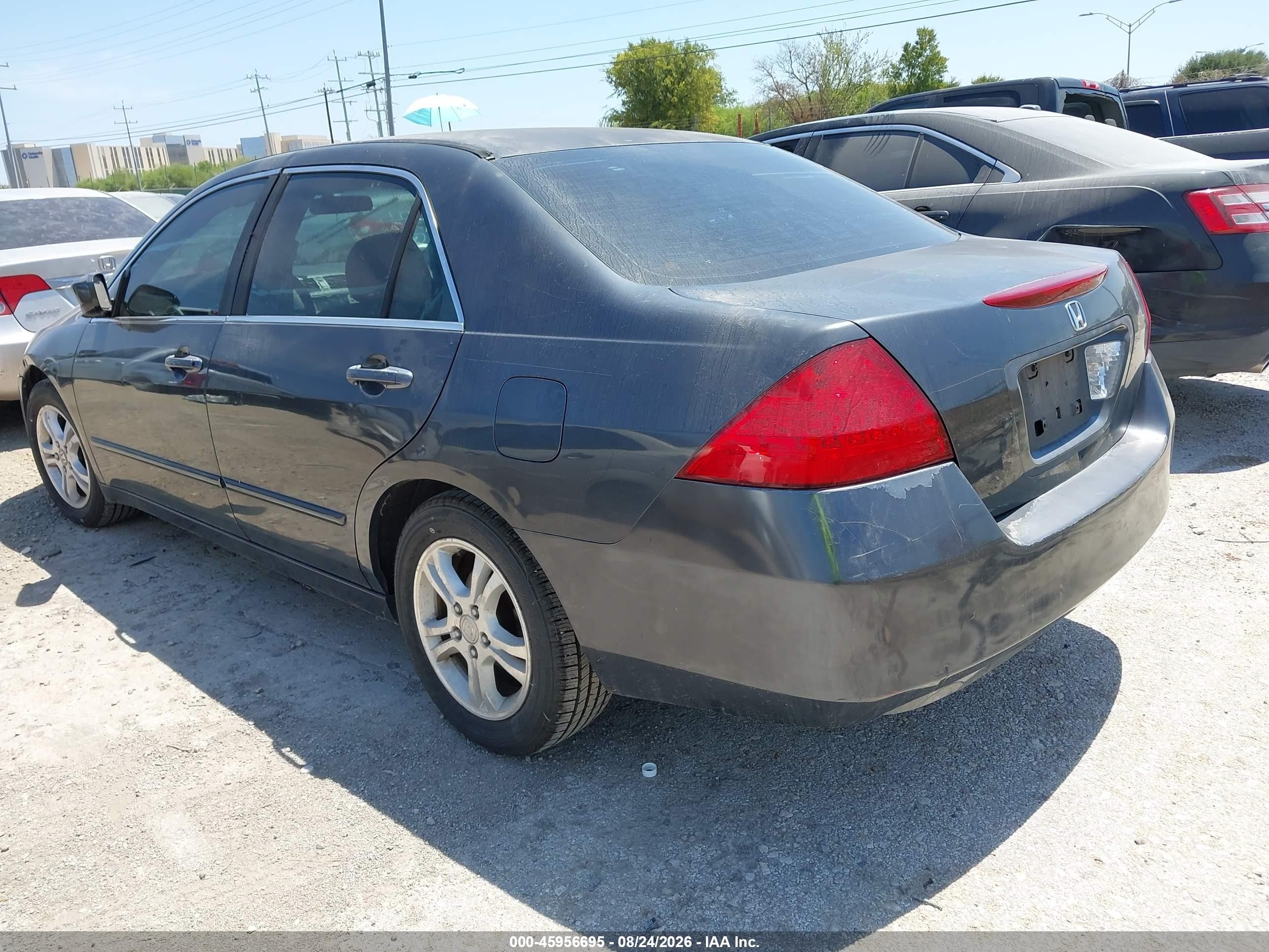 2007 Honda Accord 2.4 Se Серый vin: 1HGCM563X7A121723