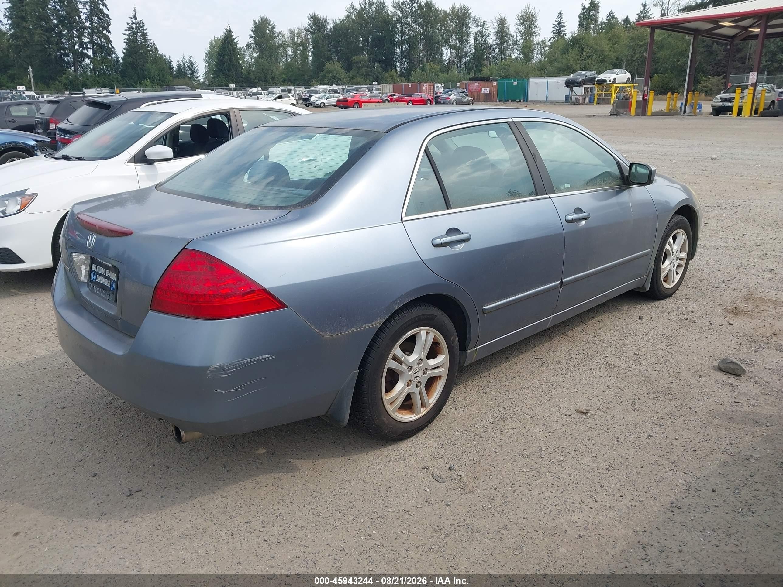 2007 Honda Accord 2.4 Se Light Blue vin: 1HGCM563X7A161817