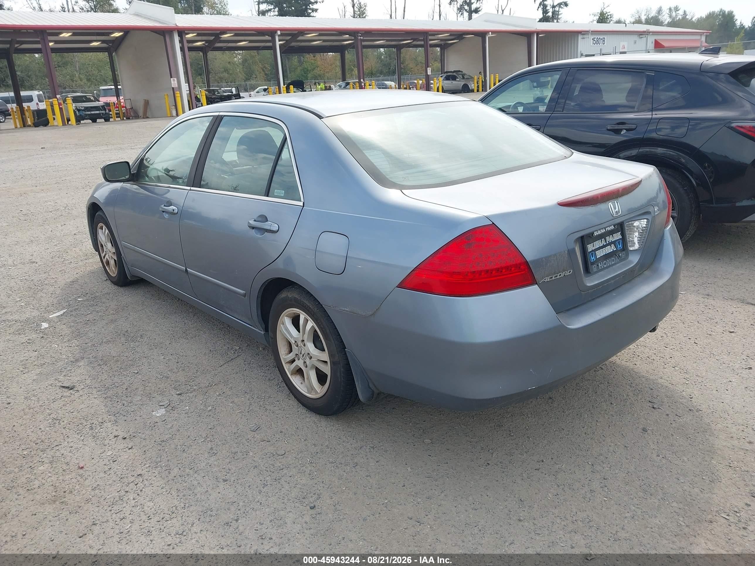 2007 Honda Accord 2.4 Se Light Blue vin: 1HGCM563X7A161817