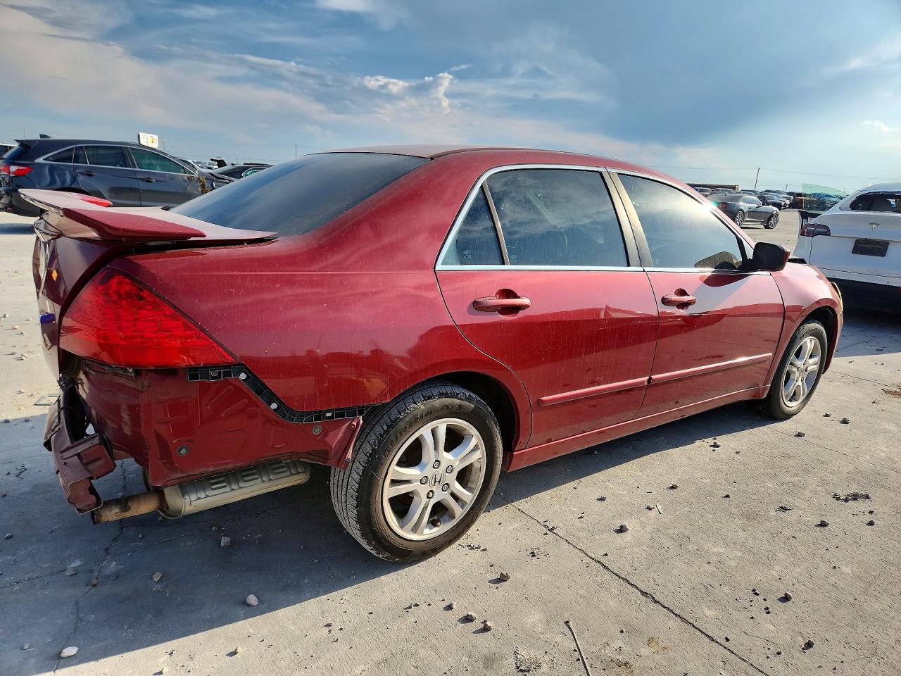 2007 Honda Accord Se Red vin: 1HGCM563X7A213933