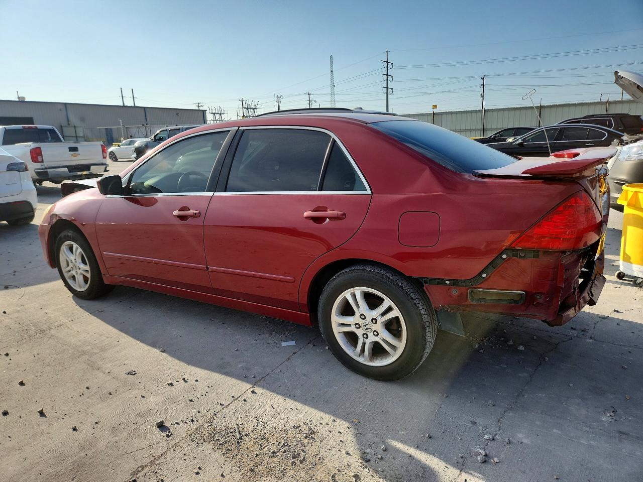 2007 Honda Accord Se Red vin: 1HGCM563X7A213933