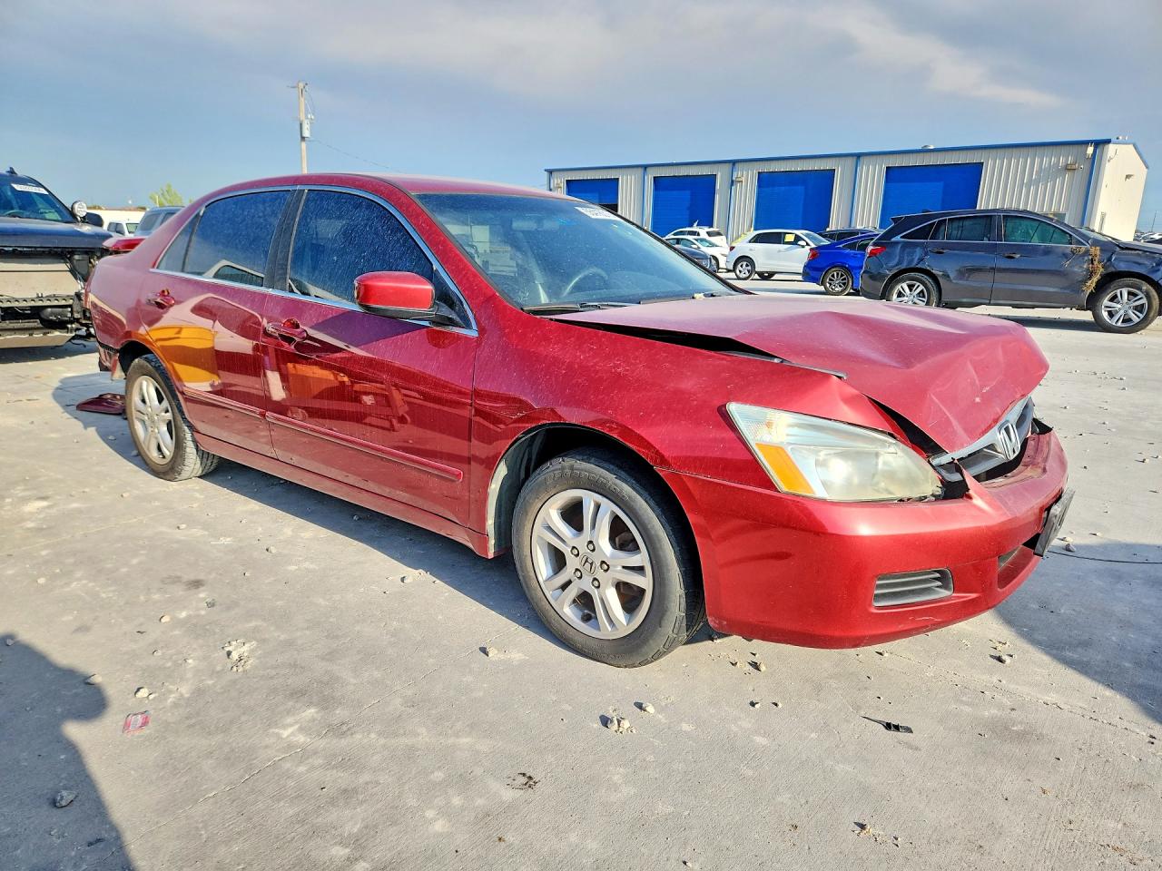 2007 Honda Accord Se Red vin: 1HGCM563X7A213933