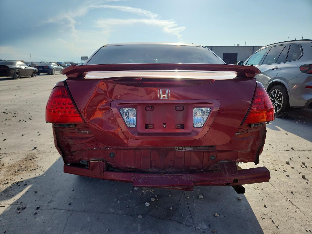 2007 Honda Accord Se Red vin: 1HGCM563X7A213933