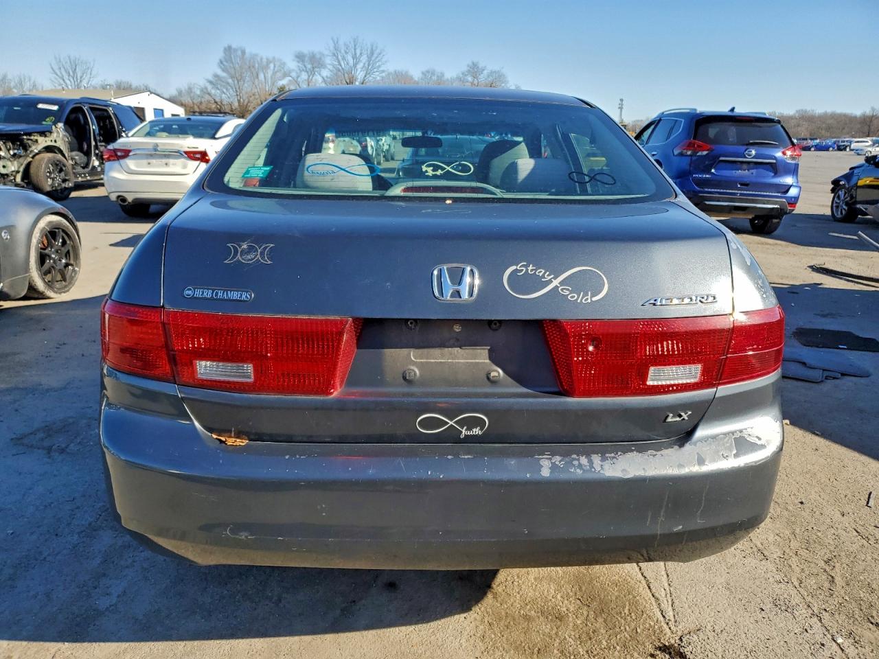 2005 Honda Accord Lx Синий vin: 1HGCM56405A133451