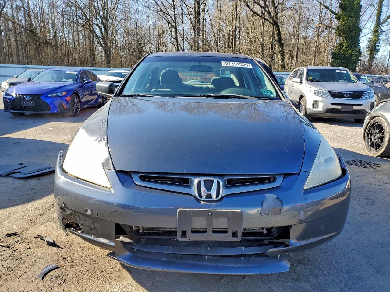 2005 Honda Accord Lx Синий vin: 1HGCM56405A133451