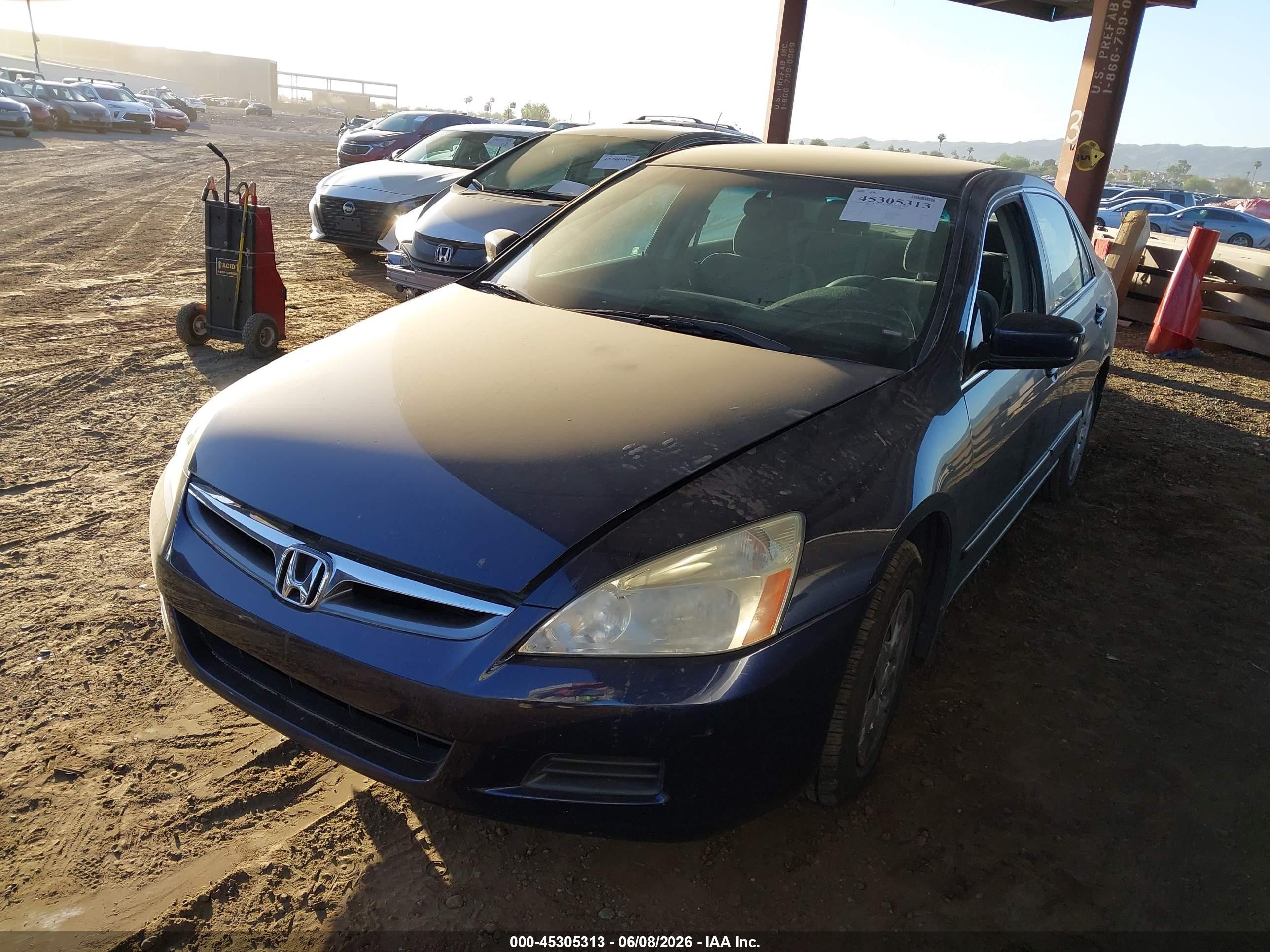 2006 Honda Accord 2.4 Lx Blue vin: 1HGCM56406A058137