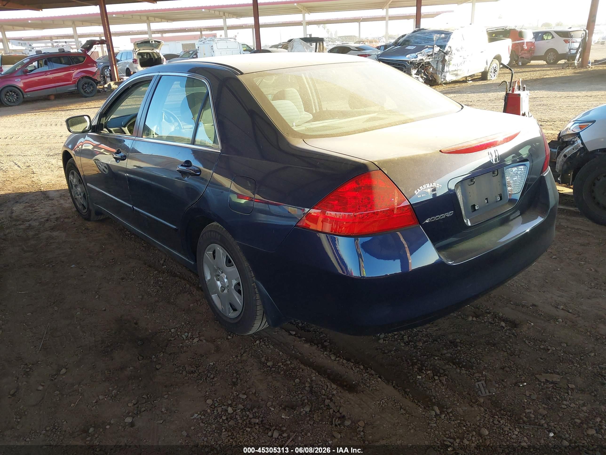 2006 Honda Accord 2.4 Lx Blue vin: 1HGCM56406A058137