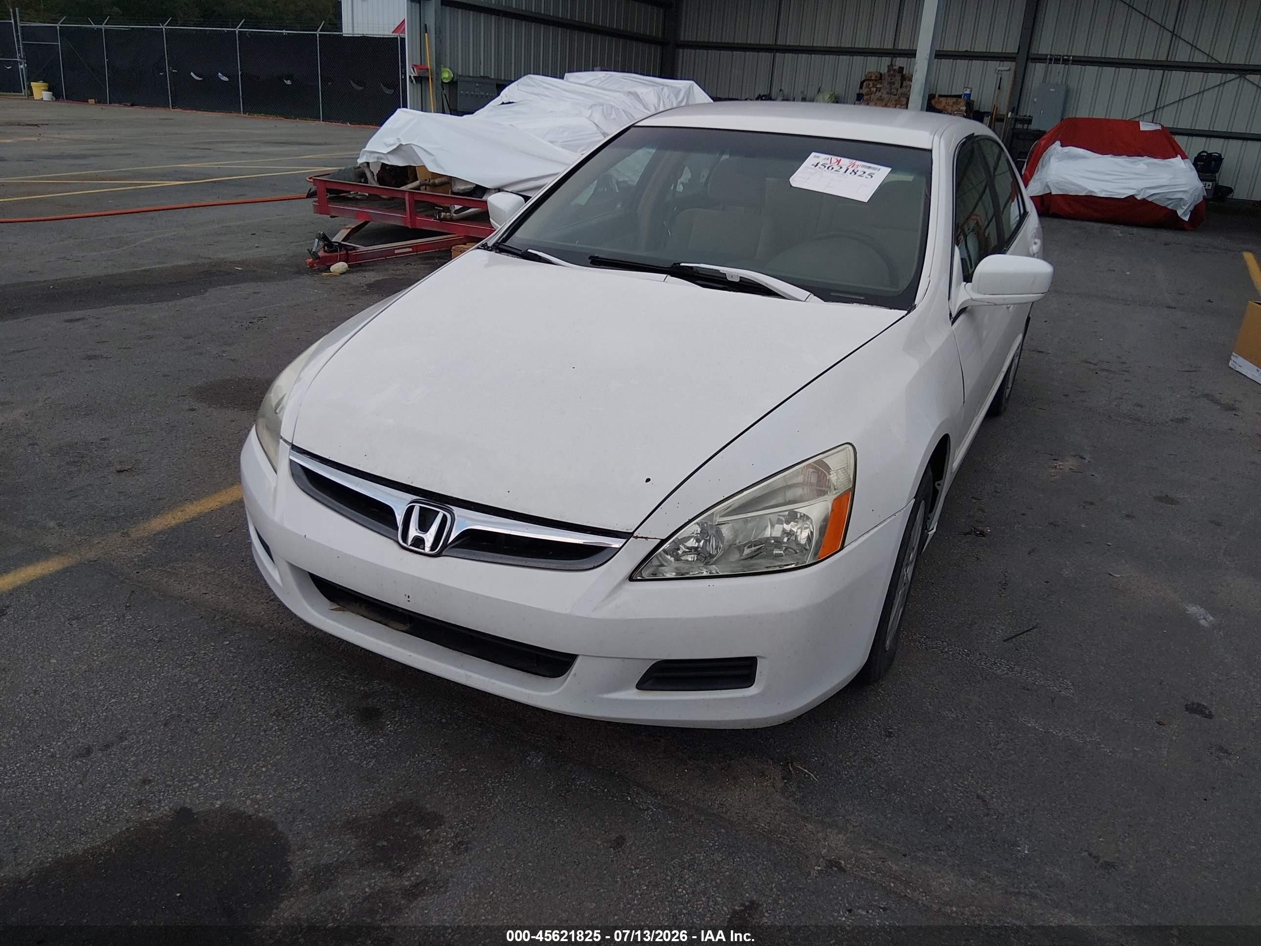 2006 Honda Accord 2.4 Lx White vin: 1HGCM56406A177550