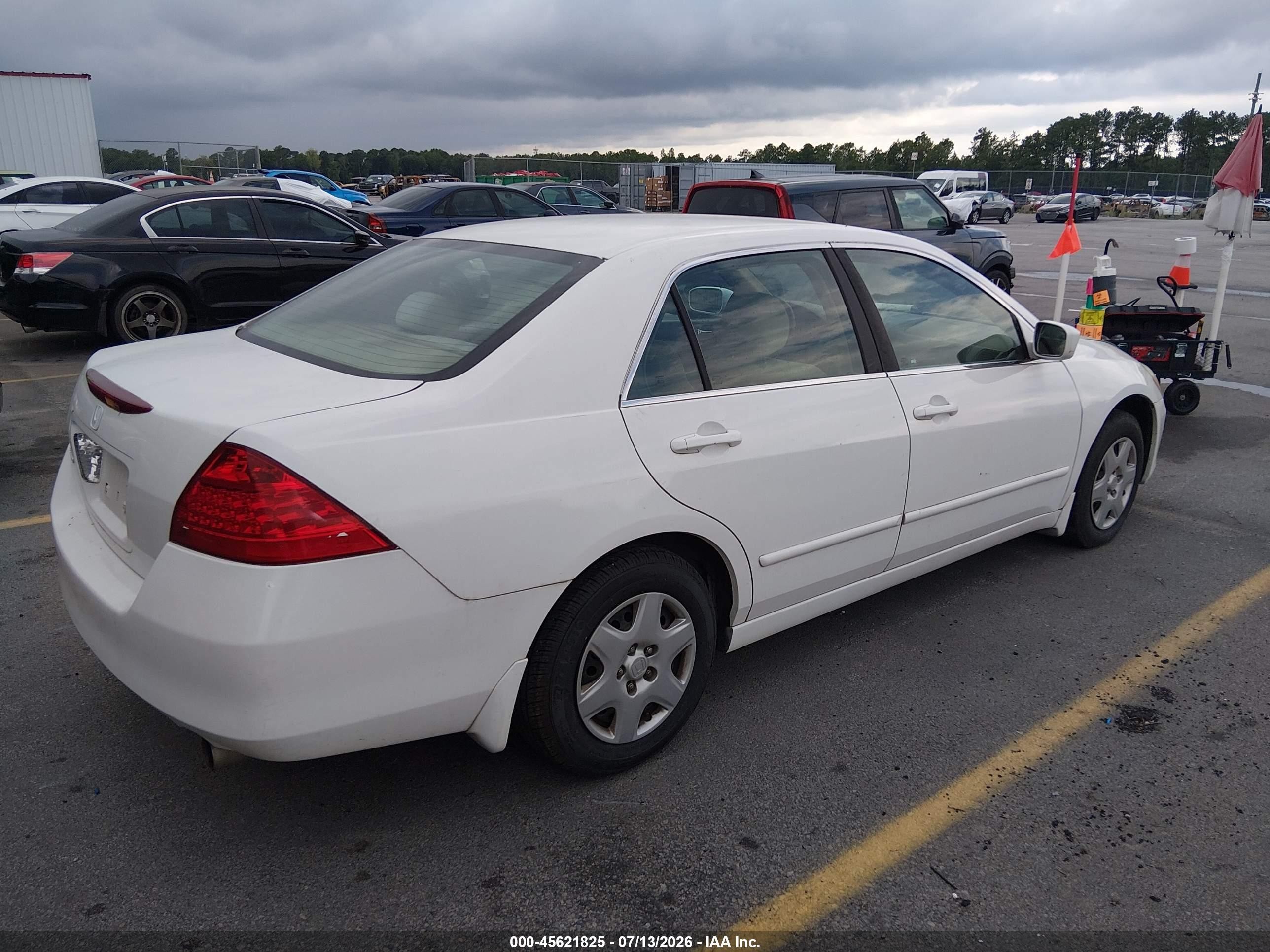 2006 Honda Accord 2.4 Lx White vin: 1HGCM56406A177550