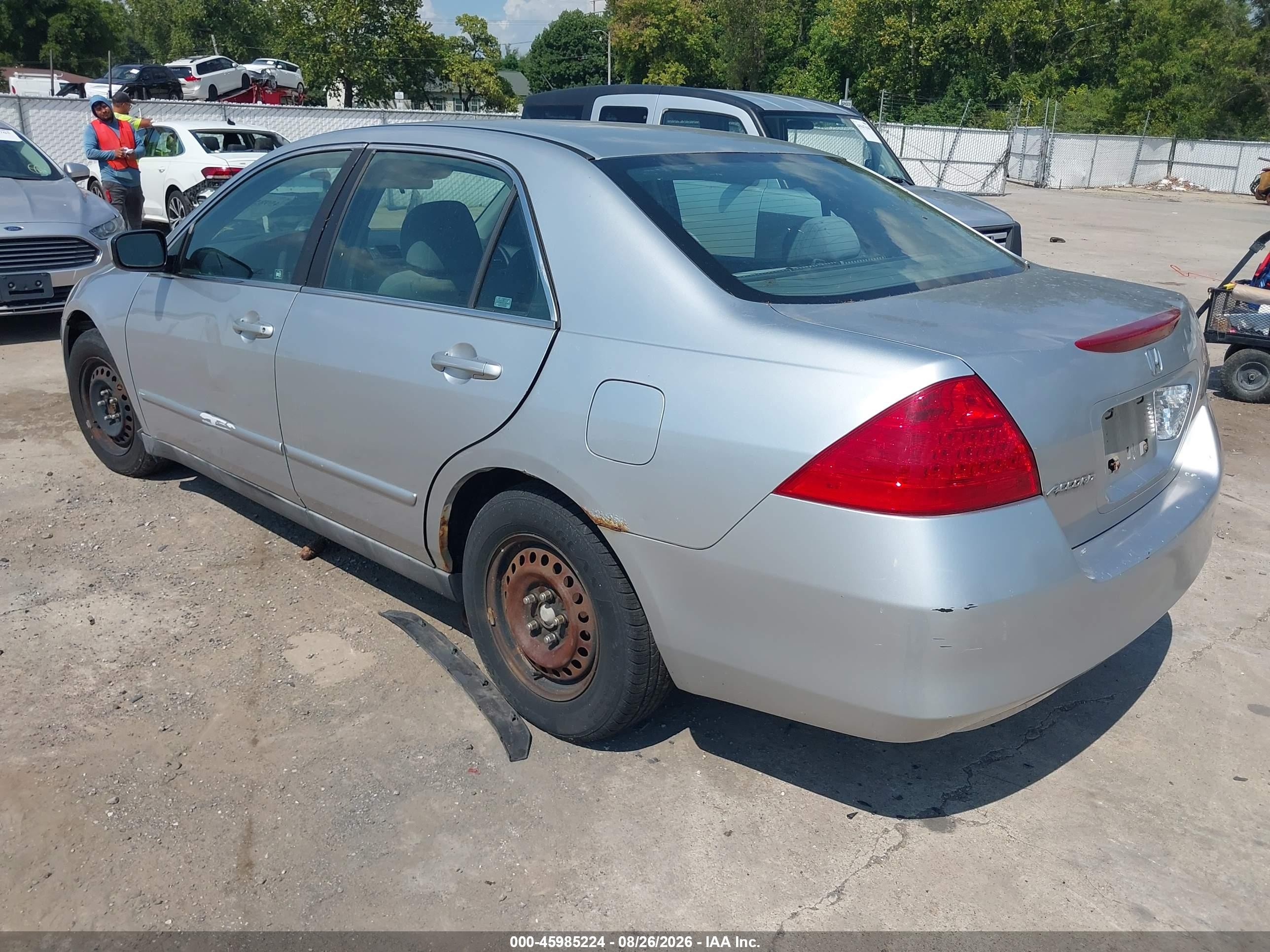 2007 Honda Accord 2.4 Lx Серебряный vin: 1HGCM56407A069043