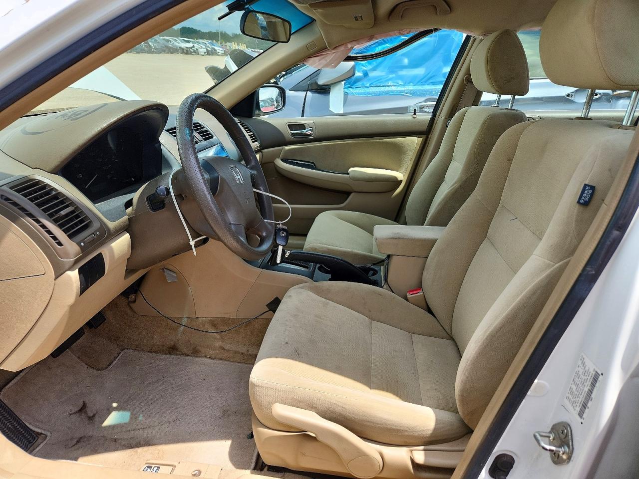 2007 Honda Accord Lx White vin: 1HGCM56407A201055