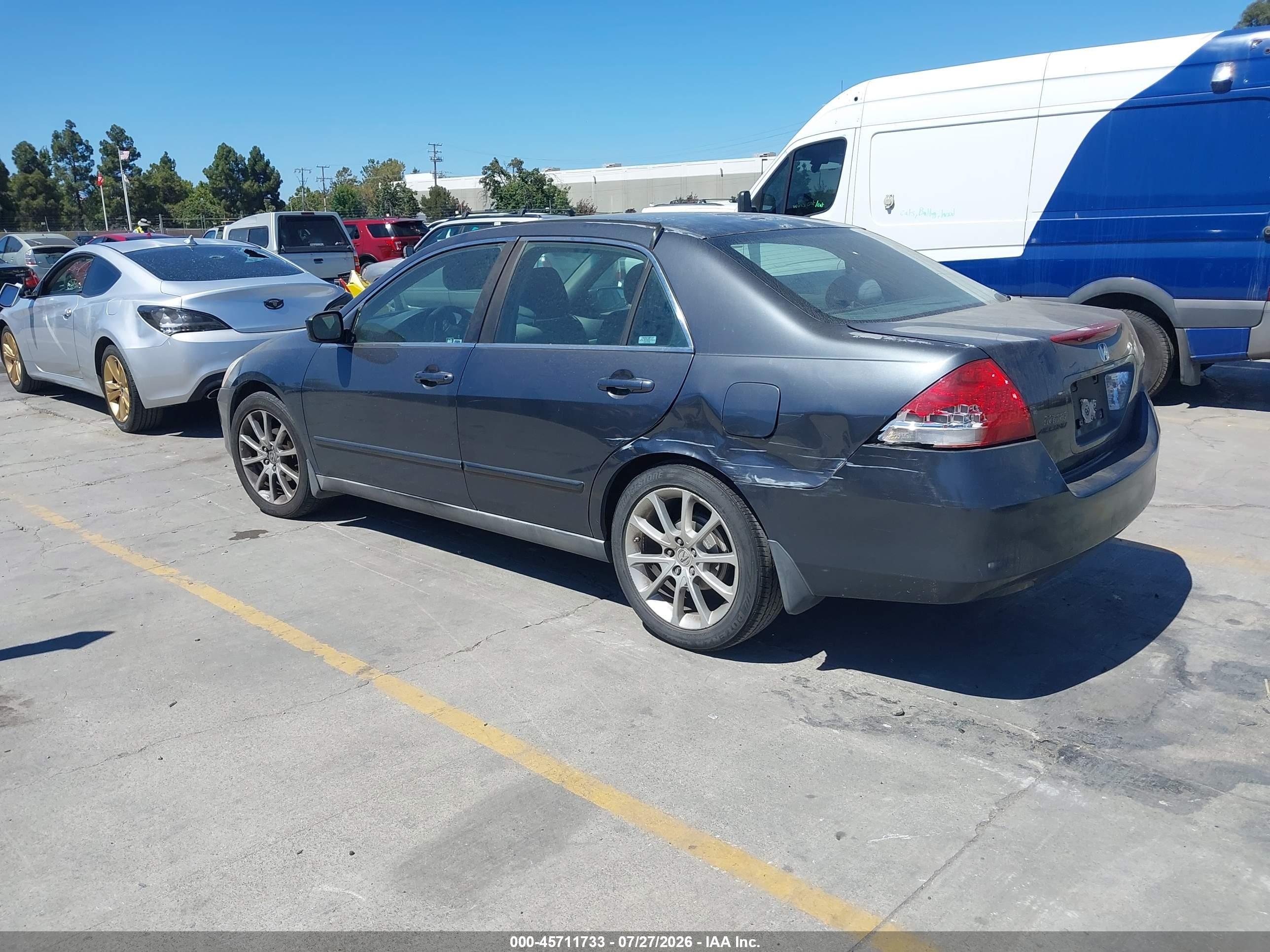 2007 Honda Accord 2.4 Lx Gray vin: 1HGCM56407A222083