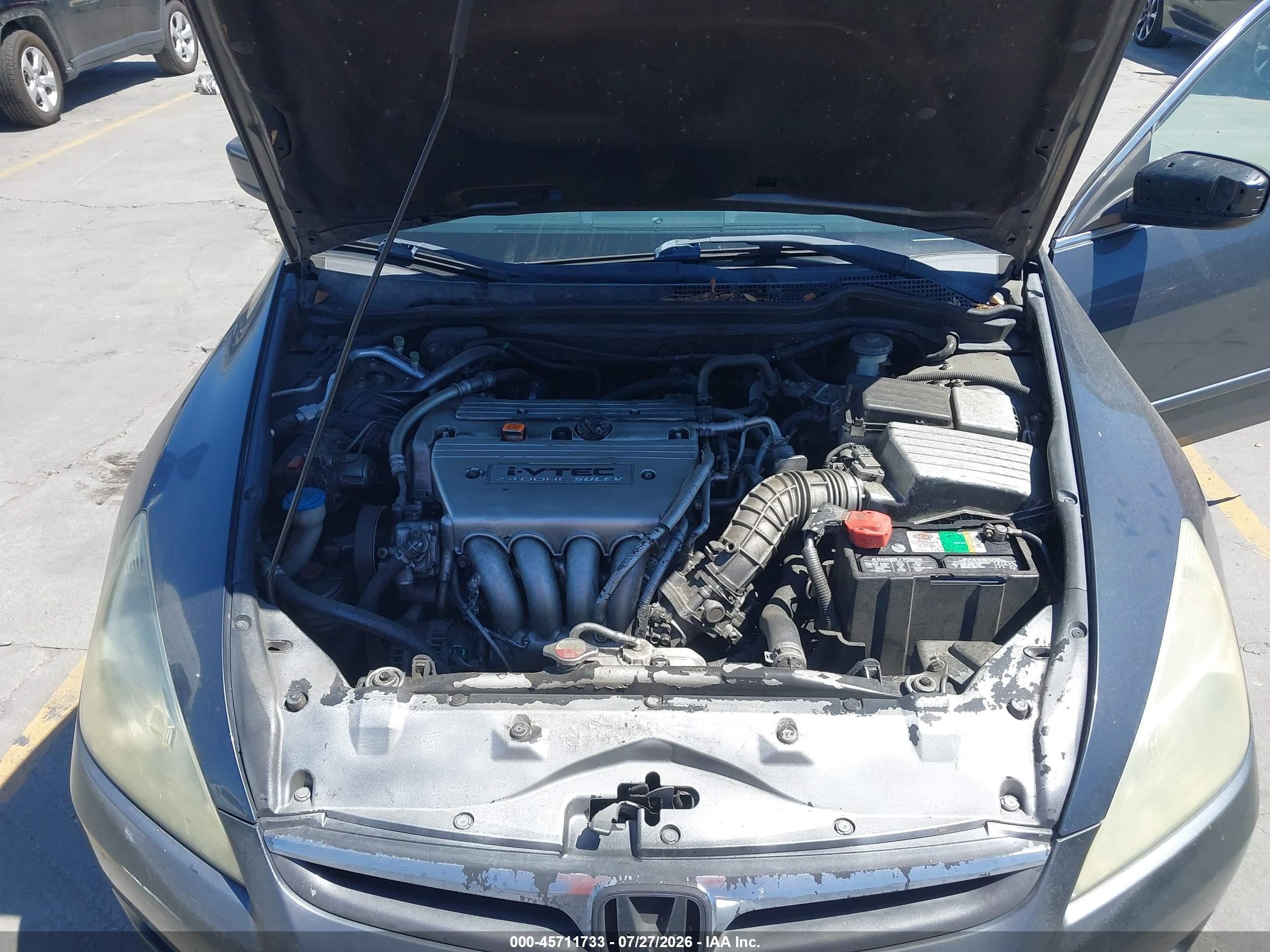 2007 Honda Accord 2.4 Lx Gray vin: 1HGCM56407A222083