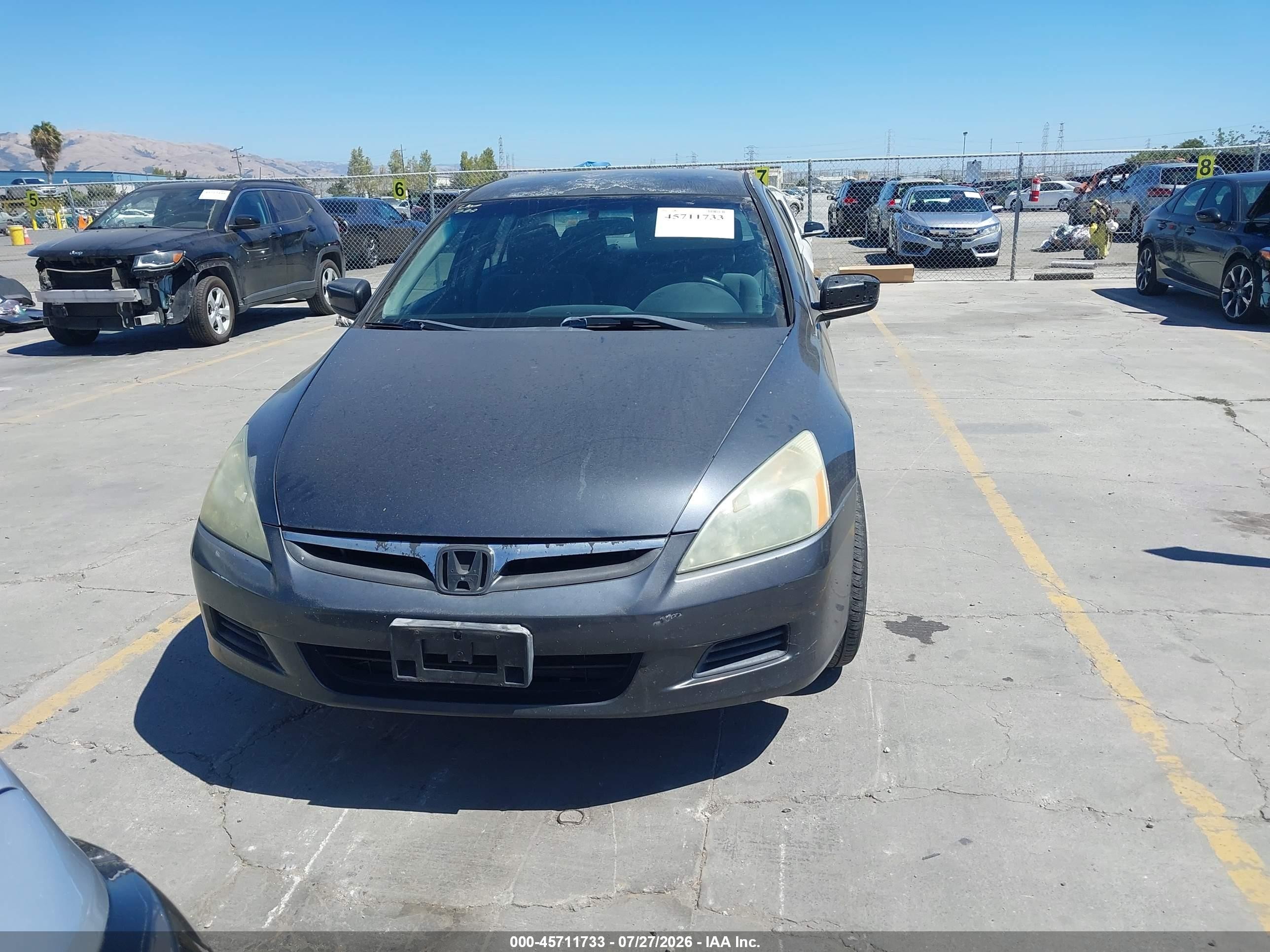 2007 Honda Accord 2.4 Lx Gray vin: 1HGCM56407A222083