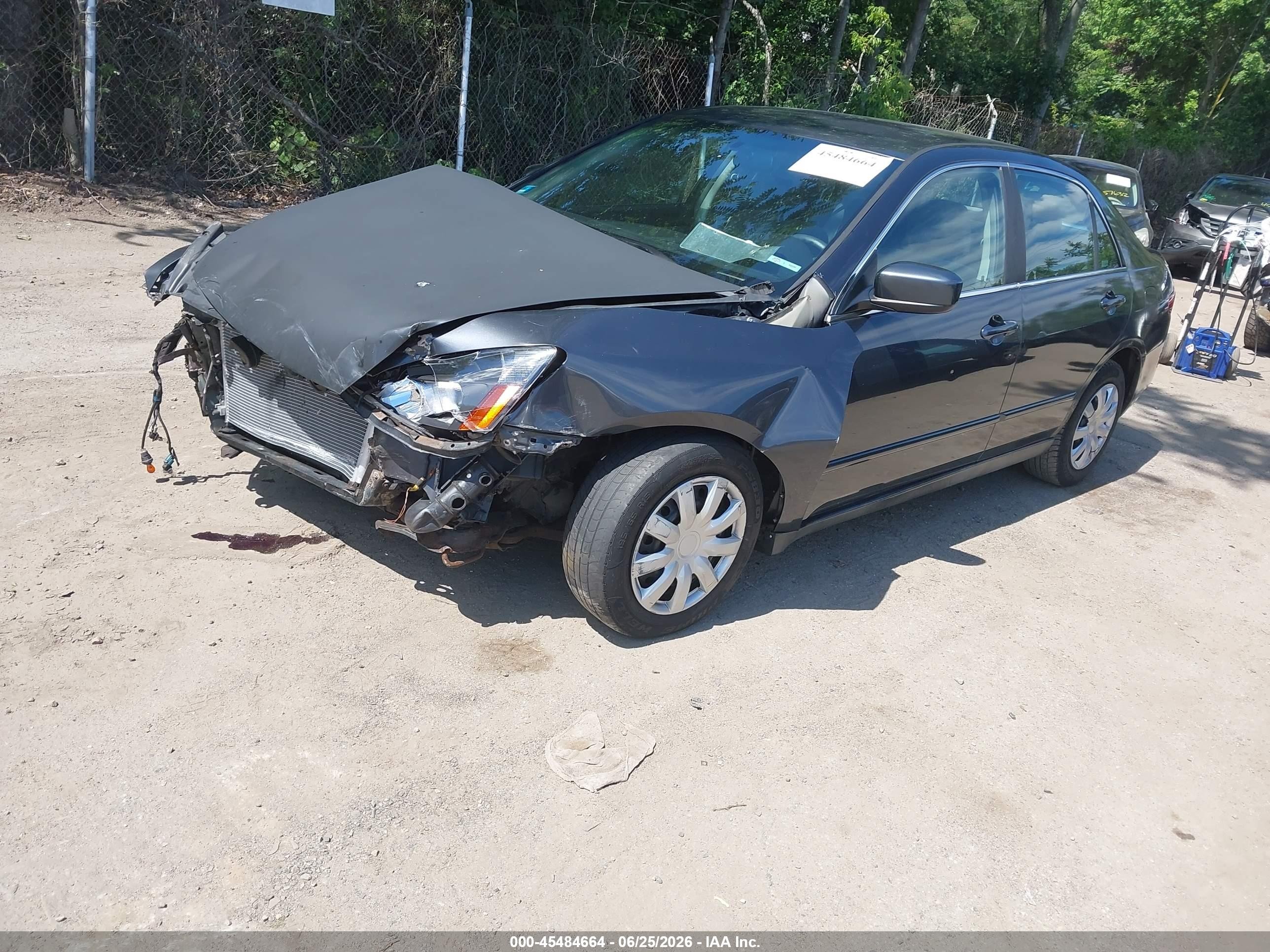 2005 Honda Accord 2.4 Lx Gray vin: 1HGCM56415A001203