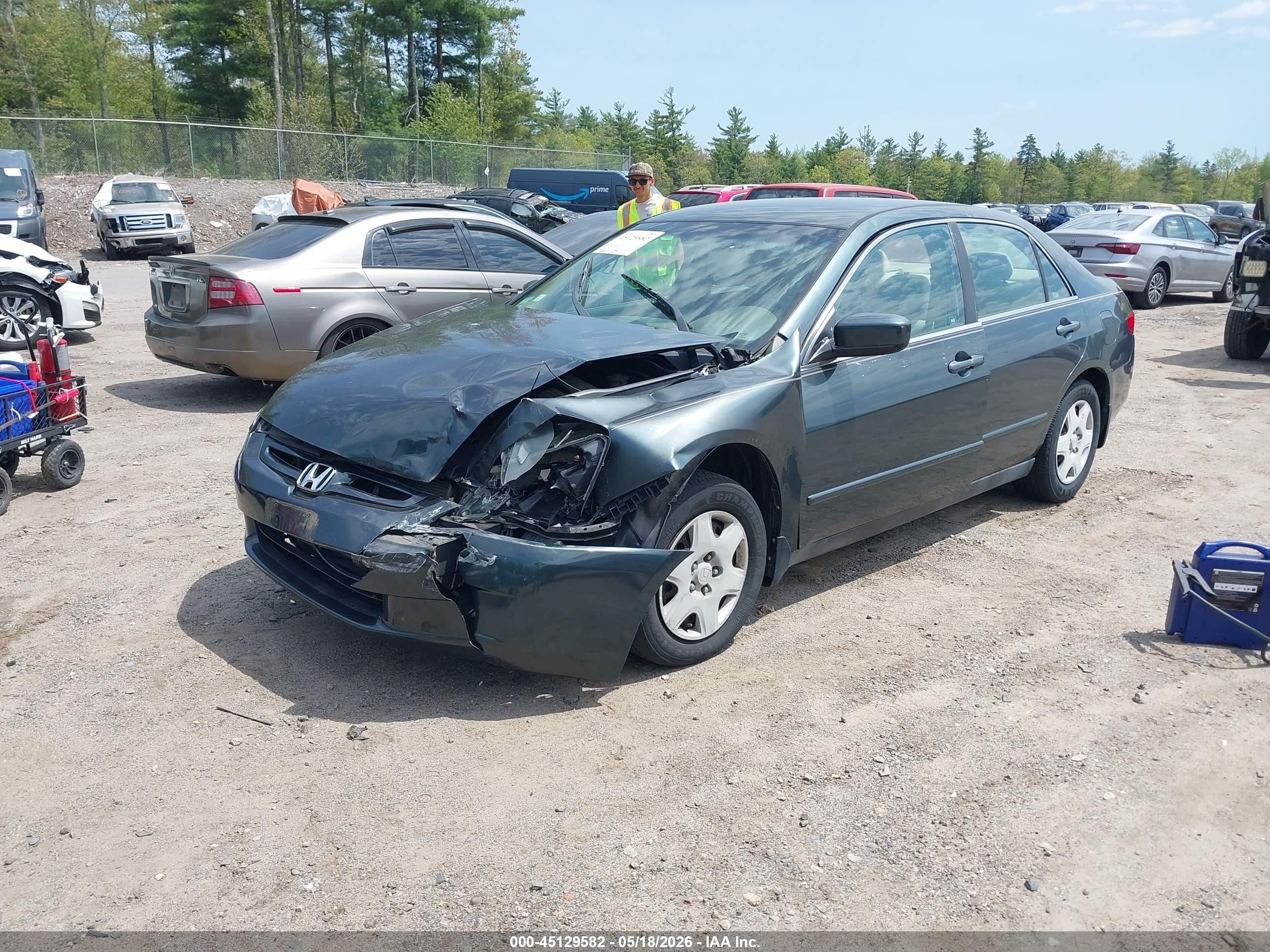 2005 Honda Accord 2.4 Lx Зеленый vin: 1HGCM56415A024013