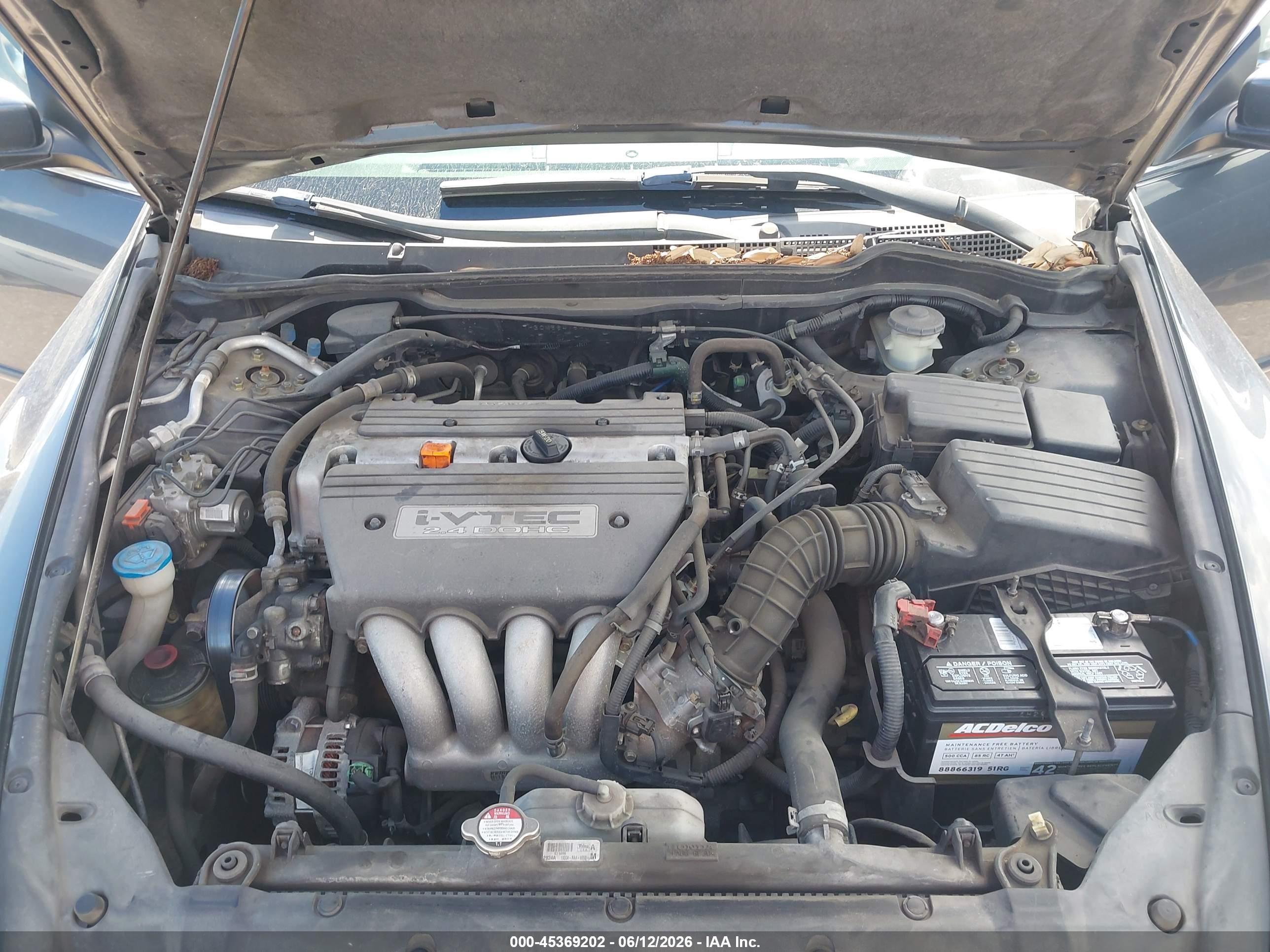 2005 Honda Accord 2.4 Lx Gray vin: 1HGCM56415A033682
