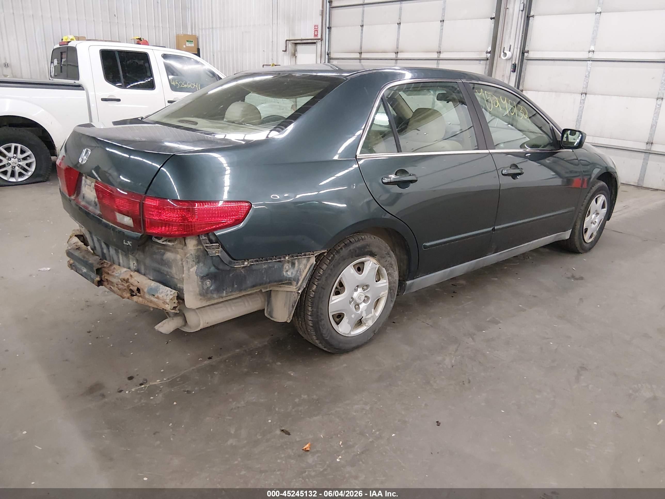 2005 Honda Accord 2.4 Lx Green vin: 1HGCM56415A137654