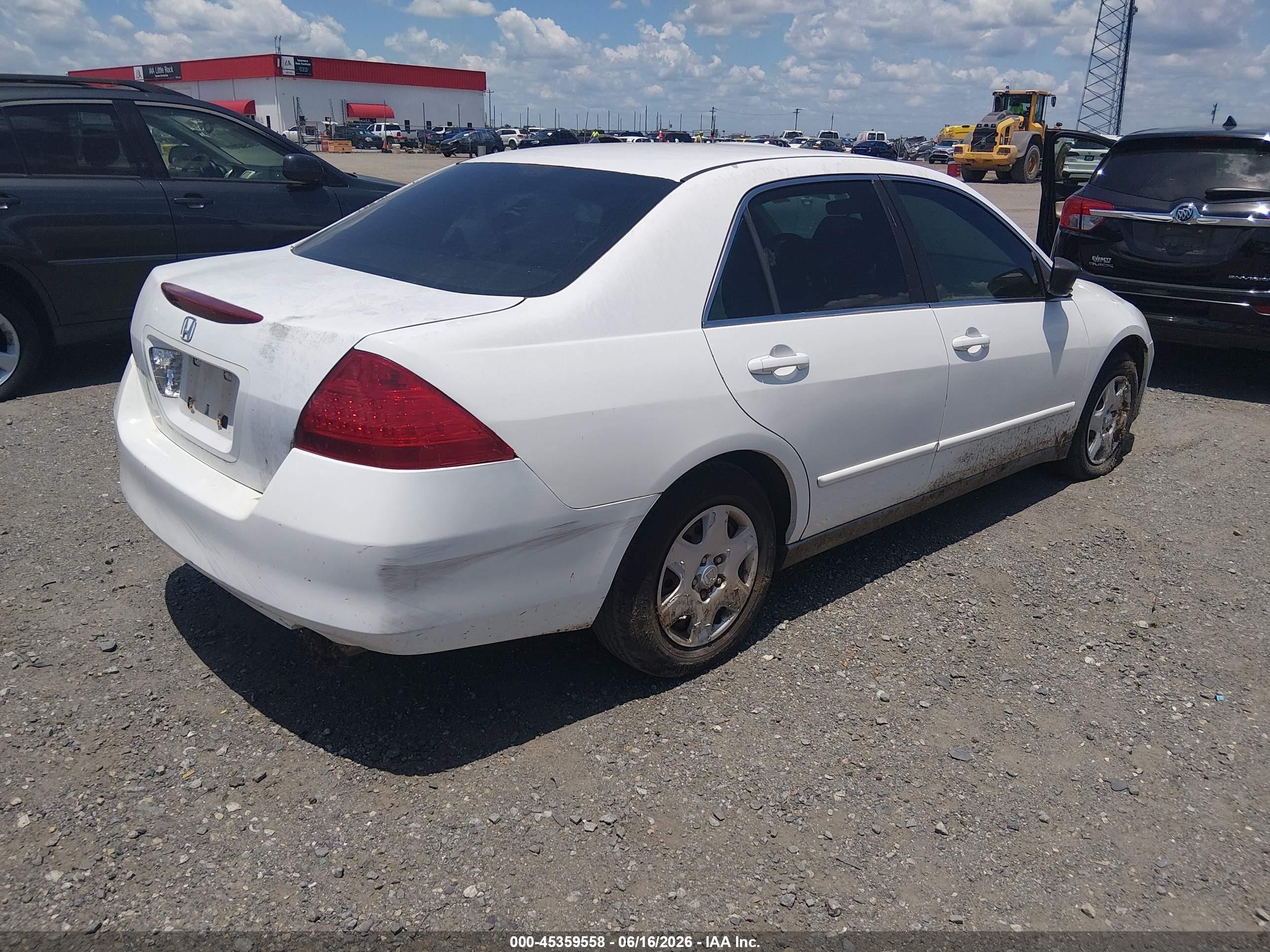 2007 Honda Accord 2.4 Lx White vin: 1HGCM56417A001172