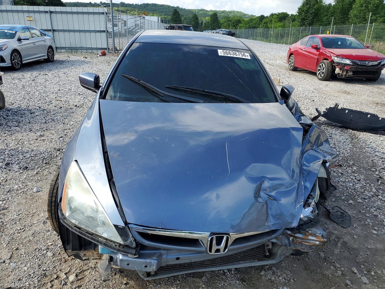 2007 Honda Accord Lx Blue vin: 1HGCM56417A005884