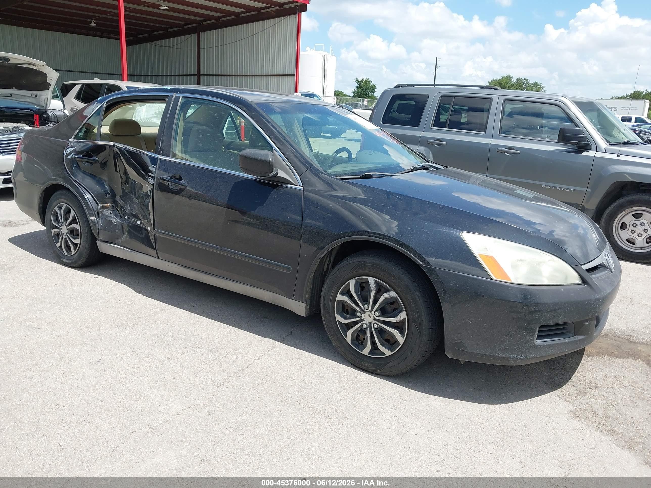 2007 Honda Accord 2.4 Lx Black vin: 1HGCM56417A011491