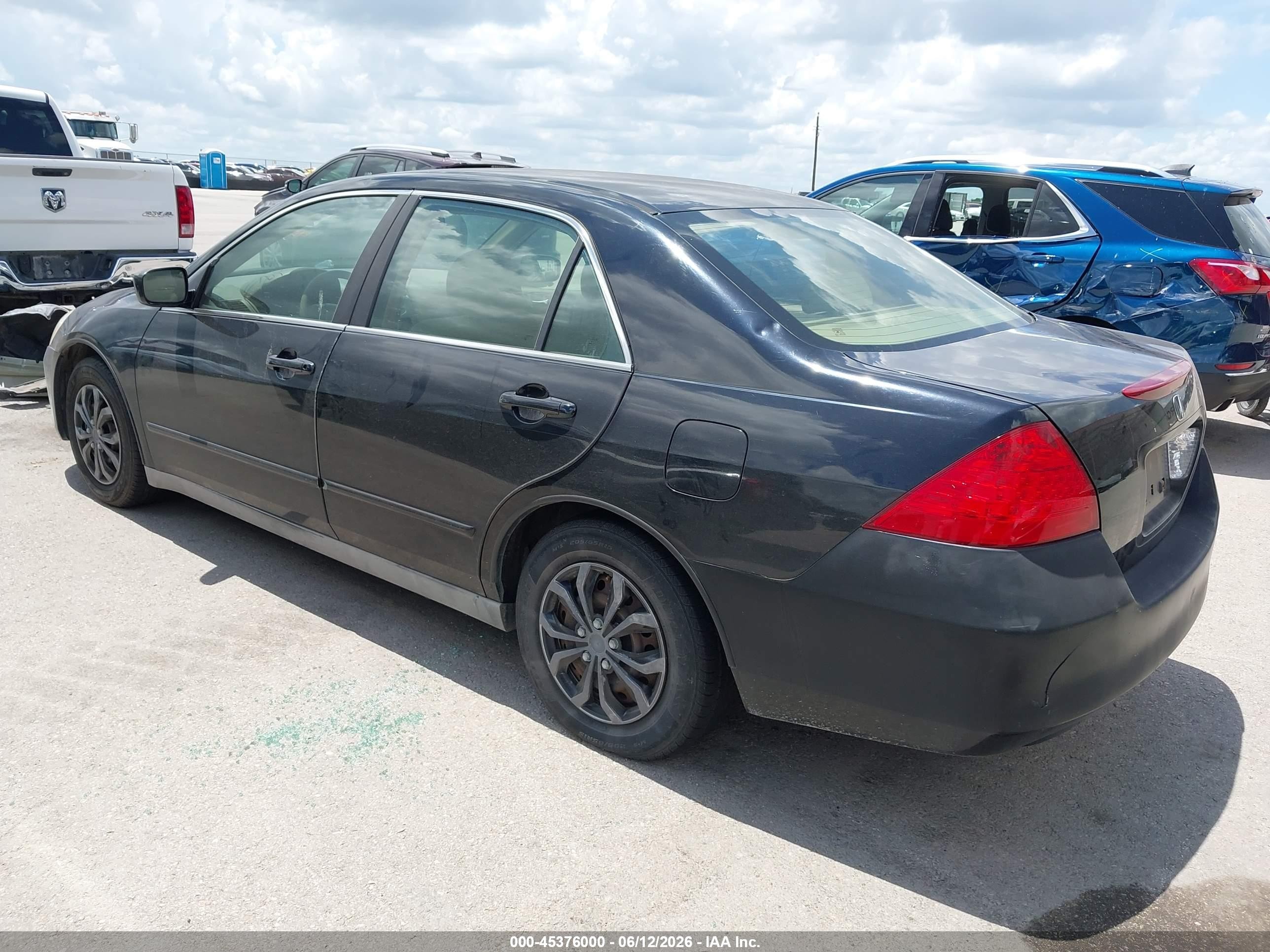 2007 Honda Accord 2.4 Lx Black vin: 1HGCM56417A011491