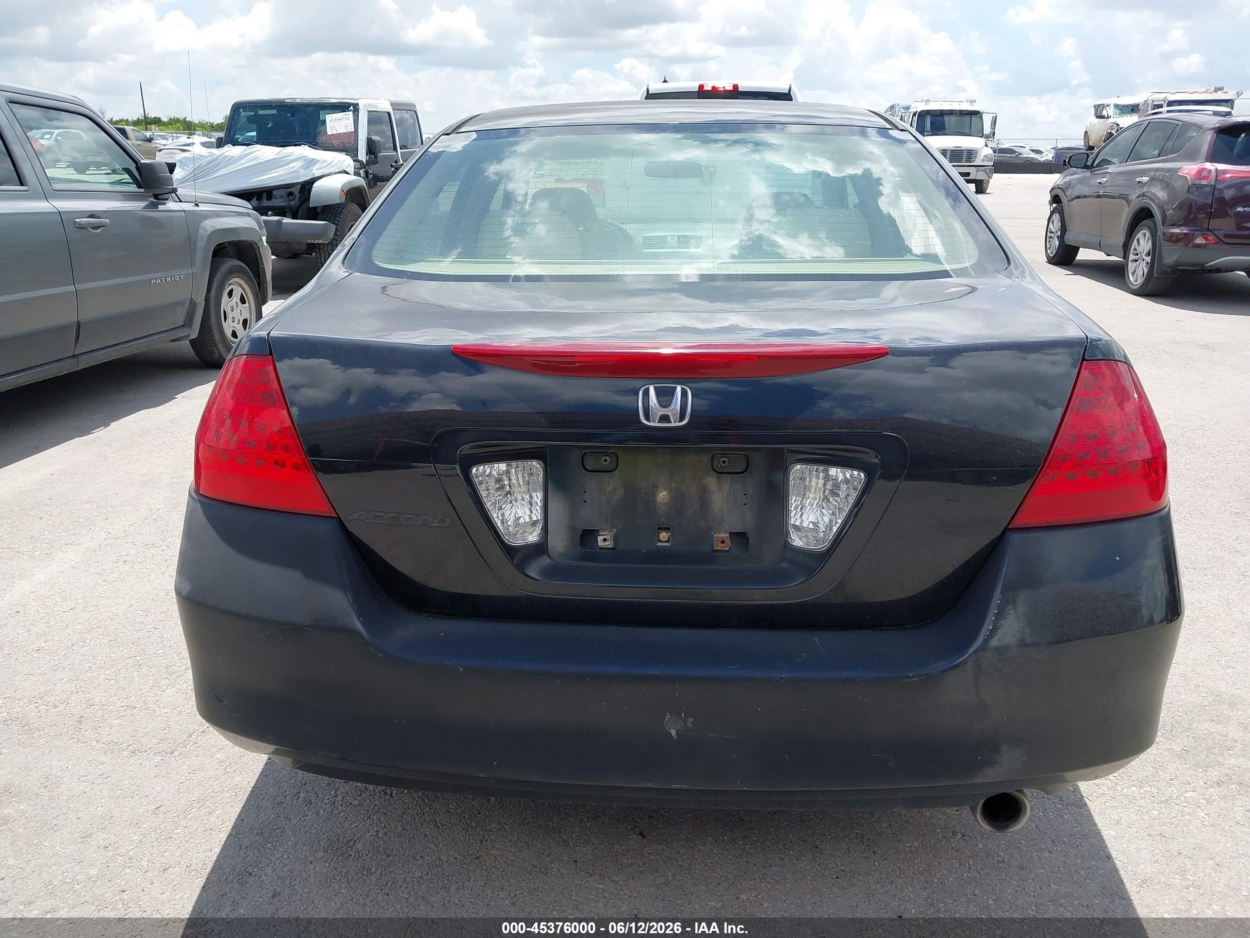 2007 Honda Accord 2.4 Lx Black vin: 1HGCM56417A011491
