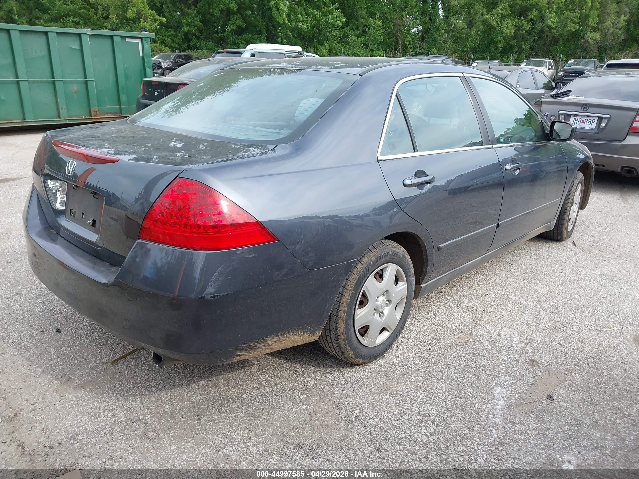 2007 Honda Accord 2.4 Lx Gray vin: 1HGCM56417A064479