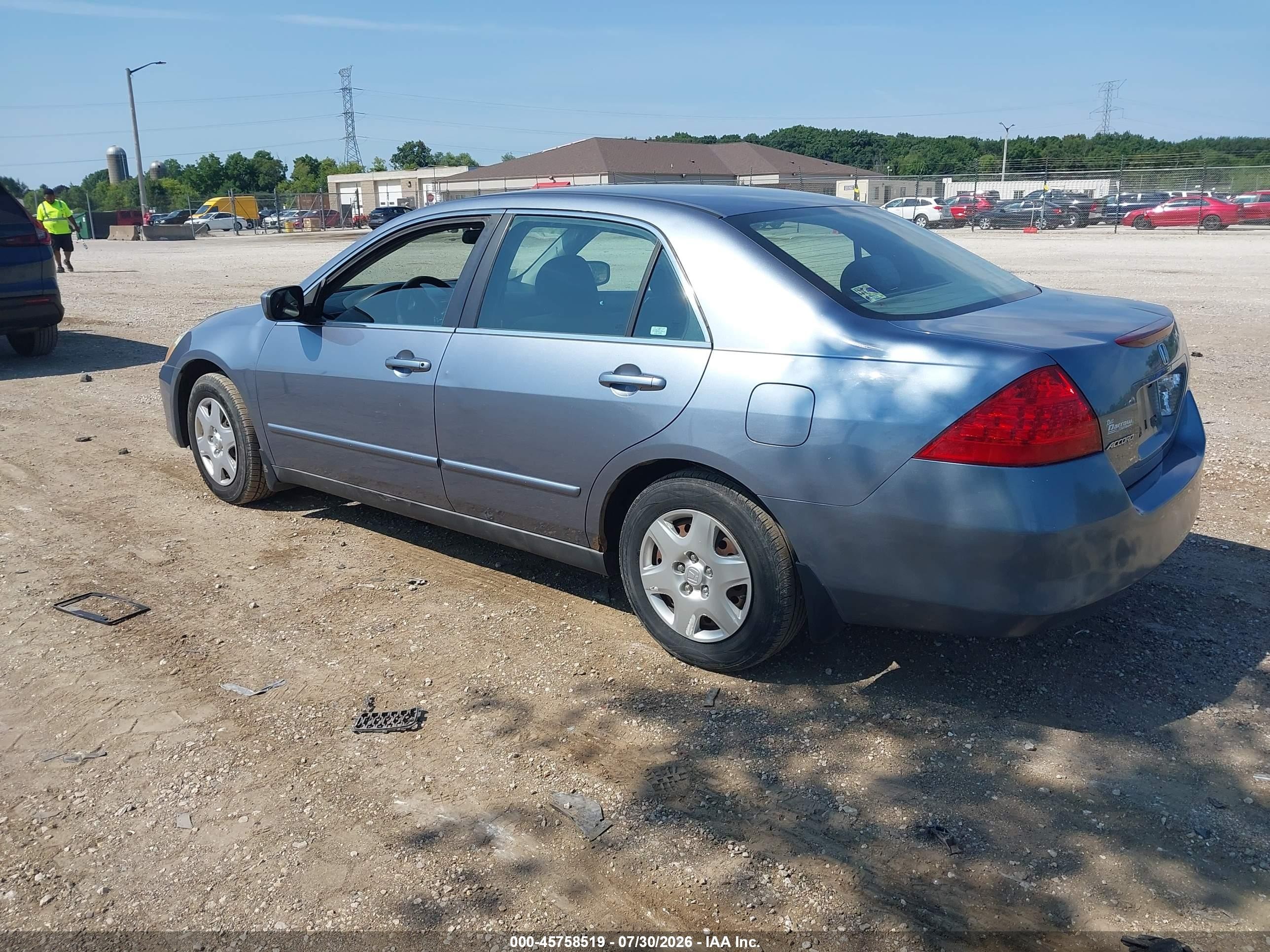 2007 Honda Accord 2.4 Lx Синий vin: 1HGCM56417A069648