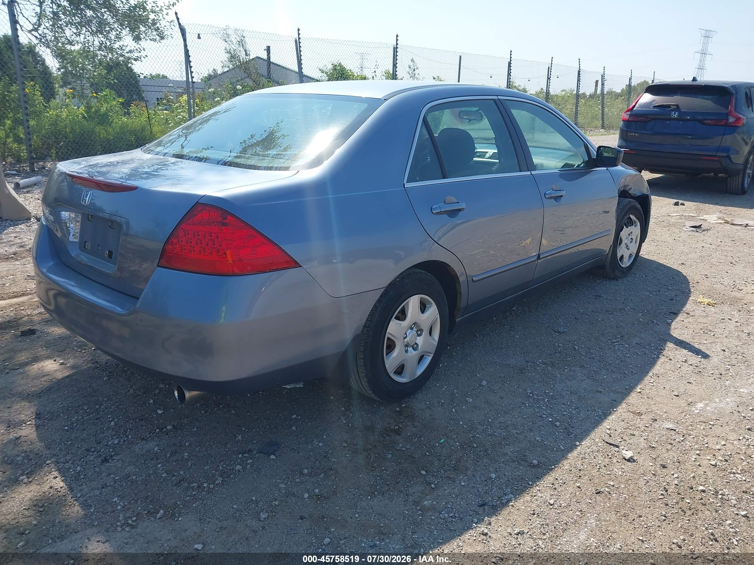 2007 Honda Accord 2.4 Lx Синий vin: 1HGCM56417A069648