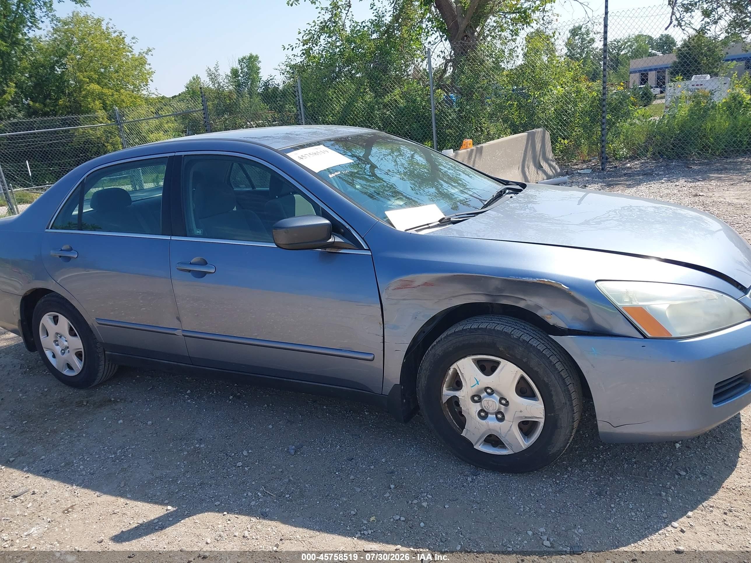 2007 Honda Accord 2.4 Lx Синий vin: 1HGCM56417A069648