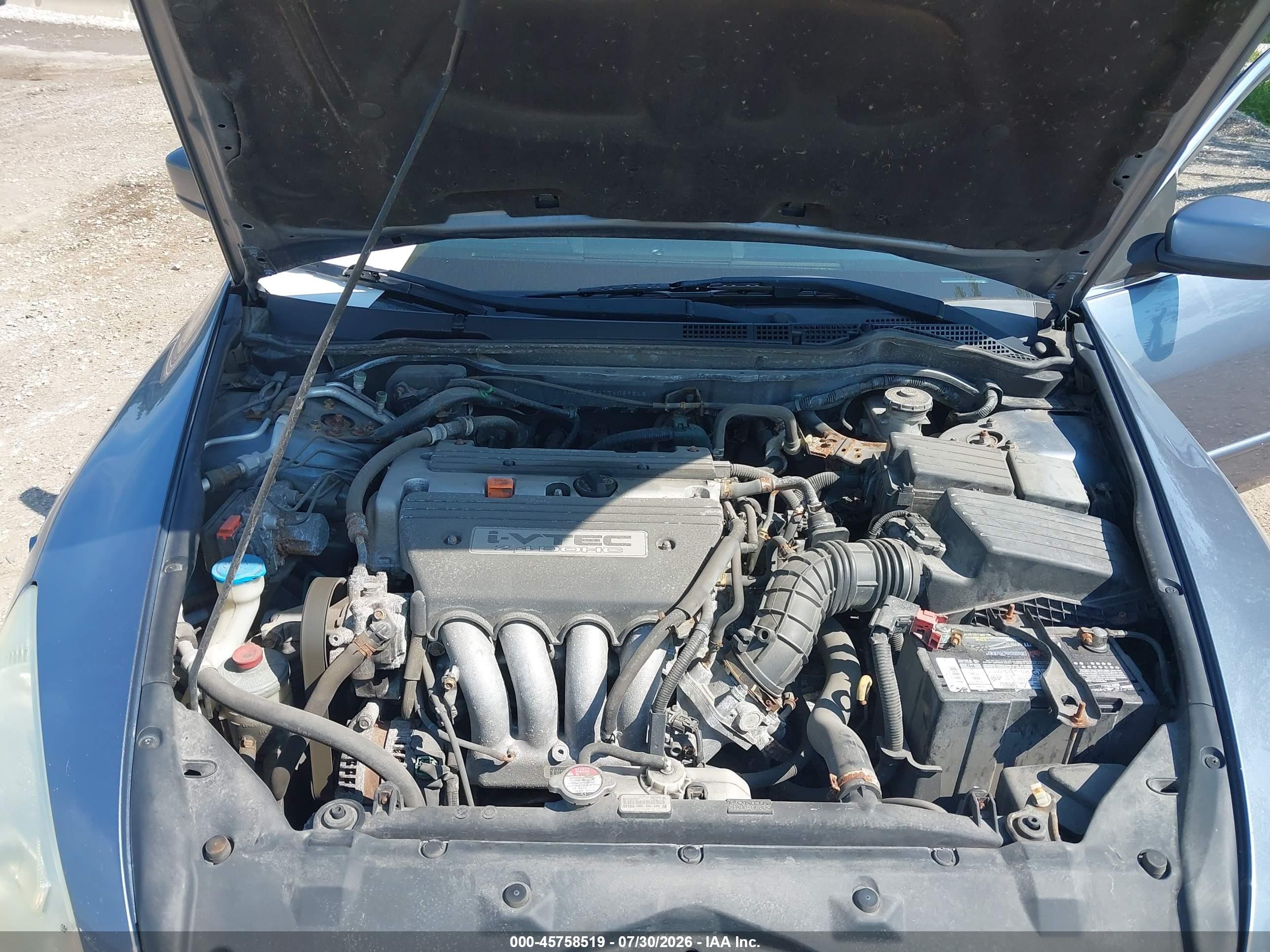 2007 Honda Accord 2.4 Lx Синий vin: 1HGCM56417A069648