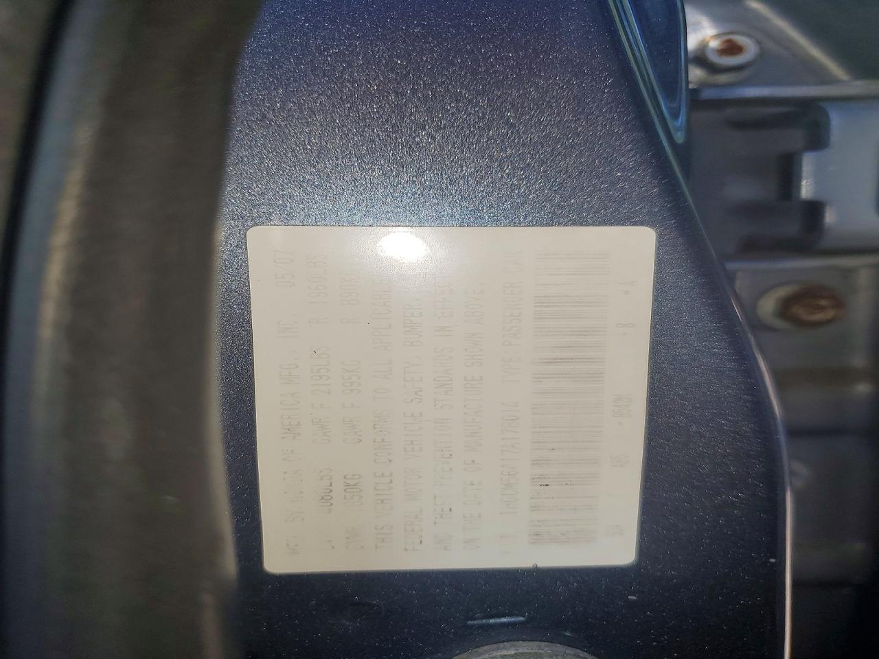 2007 Honda Accord Lx Gray vin: 1HGCM56417A178014