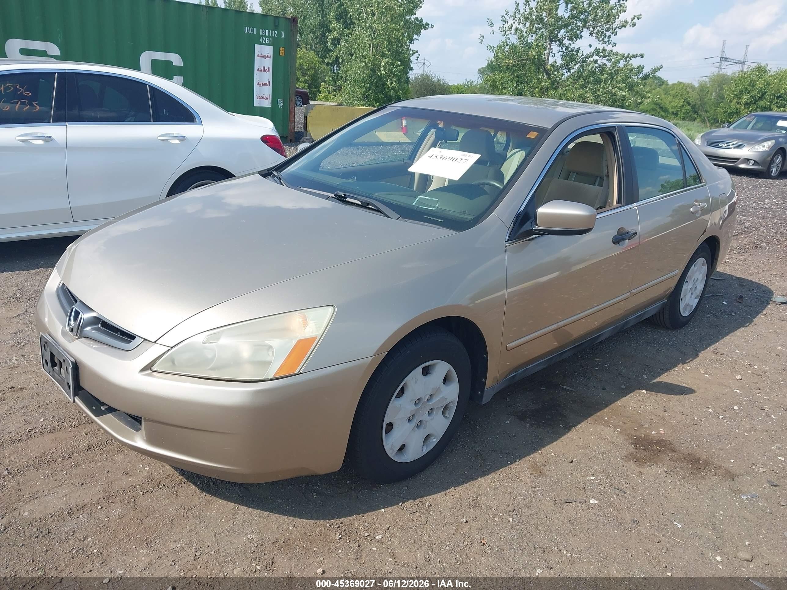 2003 Honda Accord 2.4 Lx Gold vin: 1HGCM56423A047524