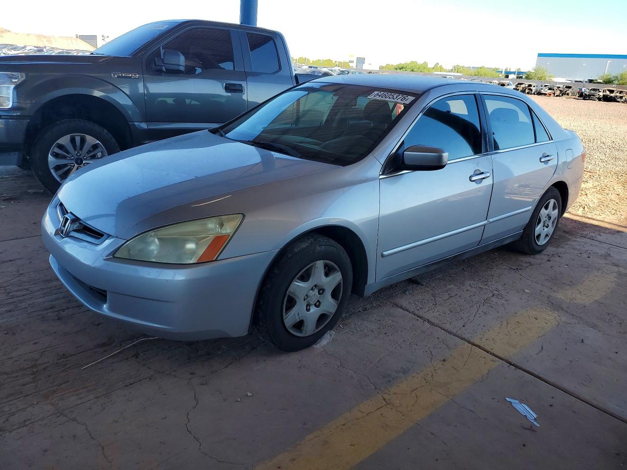 2005 Honda Accord Lx Silver vin: 1HGCM56425A018060