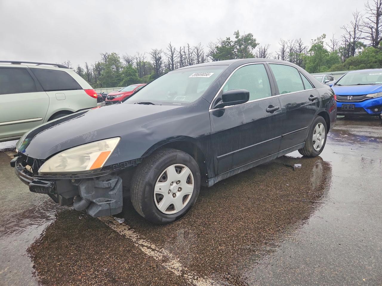 2005 Honda Accord Lx Black vin: 1HGCM56425A030693