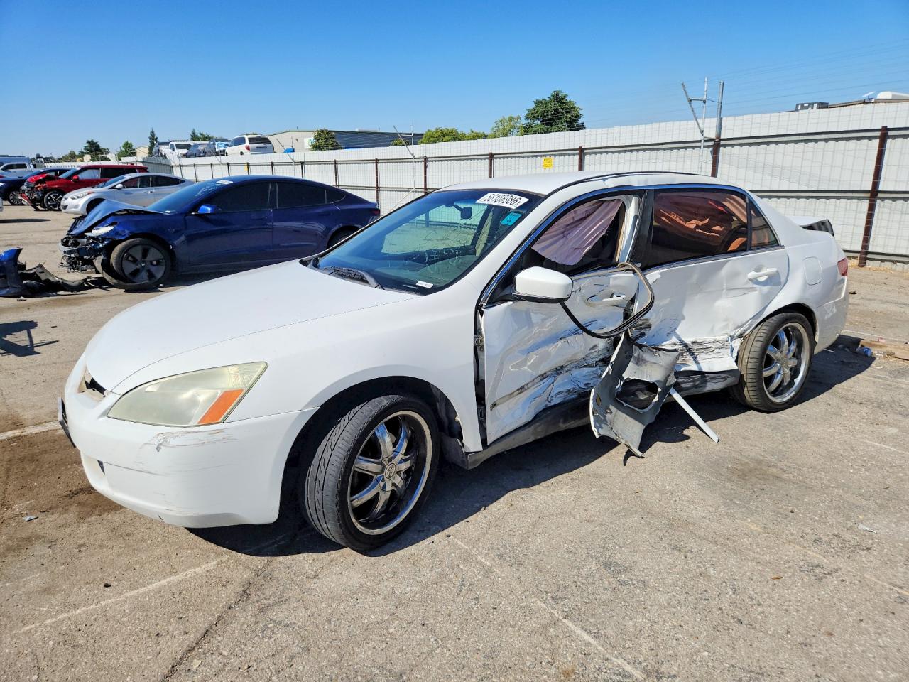 2005 Honda Accord Lx Белый vin: 1HGCM56425A079683