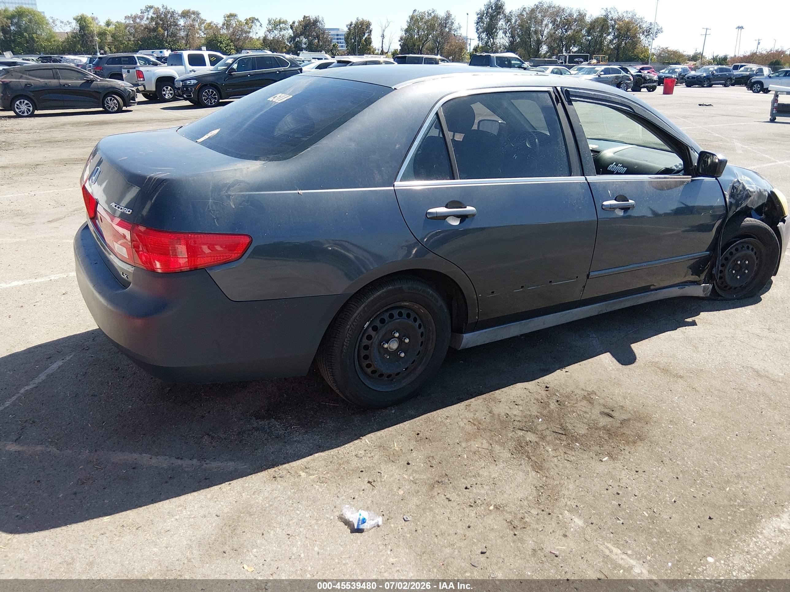 2005 Honda Accord 2.4 Lx Gray vin: 1HGCM56425A084561