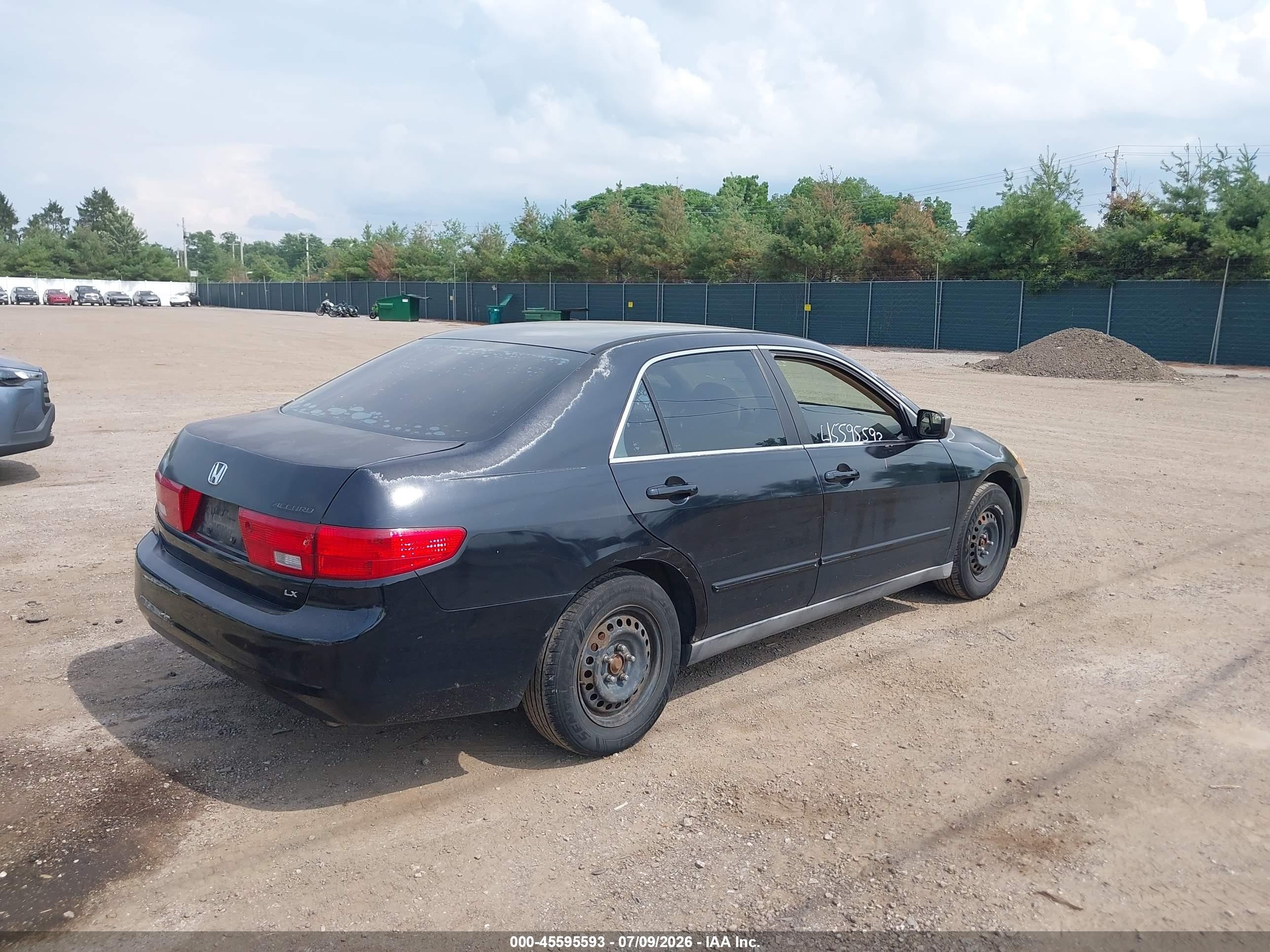 2005 Honda Accord 2.4 Lx Black vin: 1HGCM56425A124556