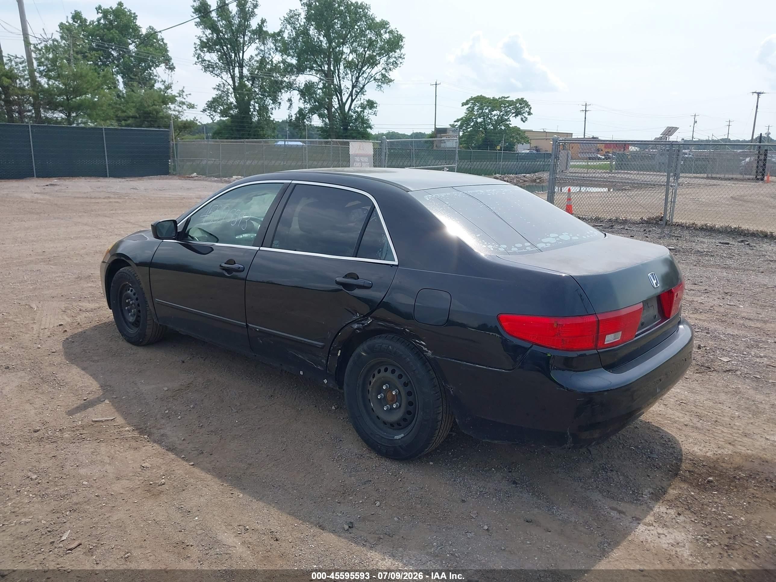 2005 Honda Accord 2.4 Lx Black vin: 1HGCM56425A124556