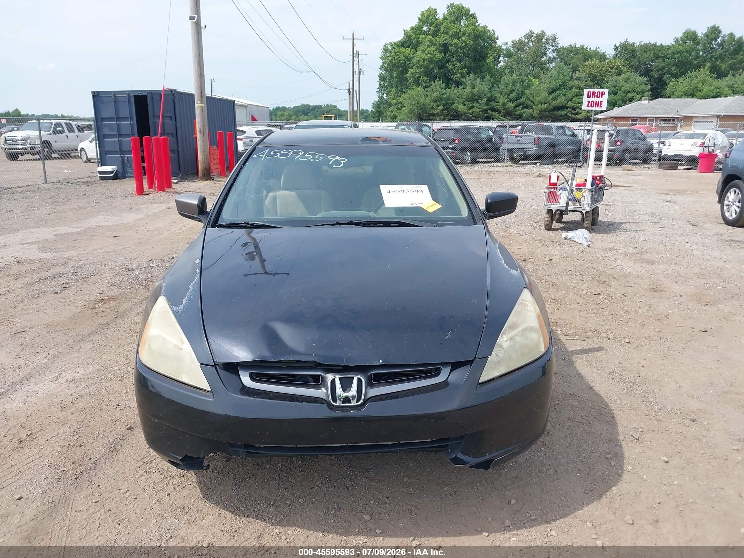 2005 Honda Accord 2.4 Lx Black vin: 1HGCM56425A124556