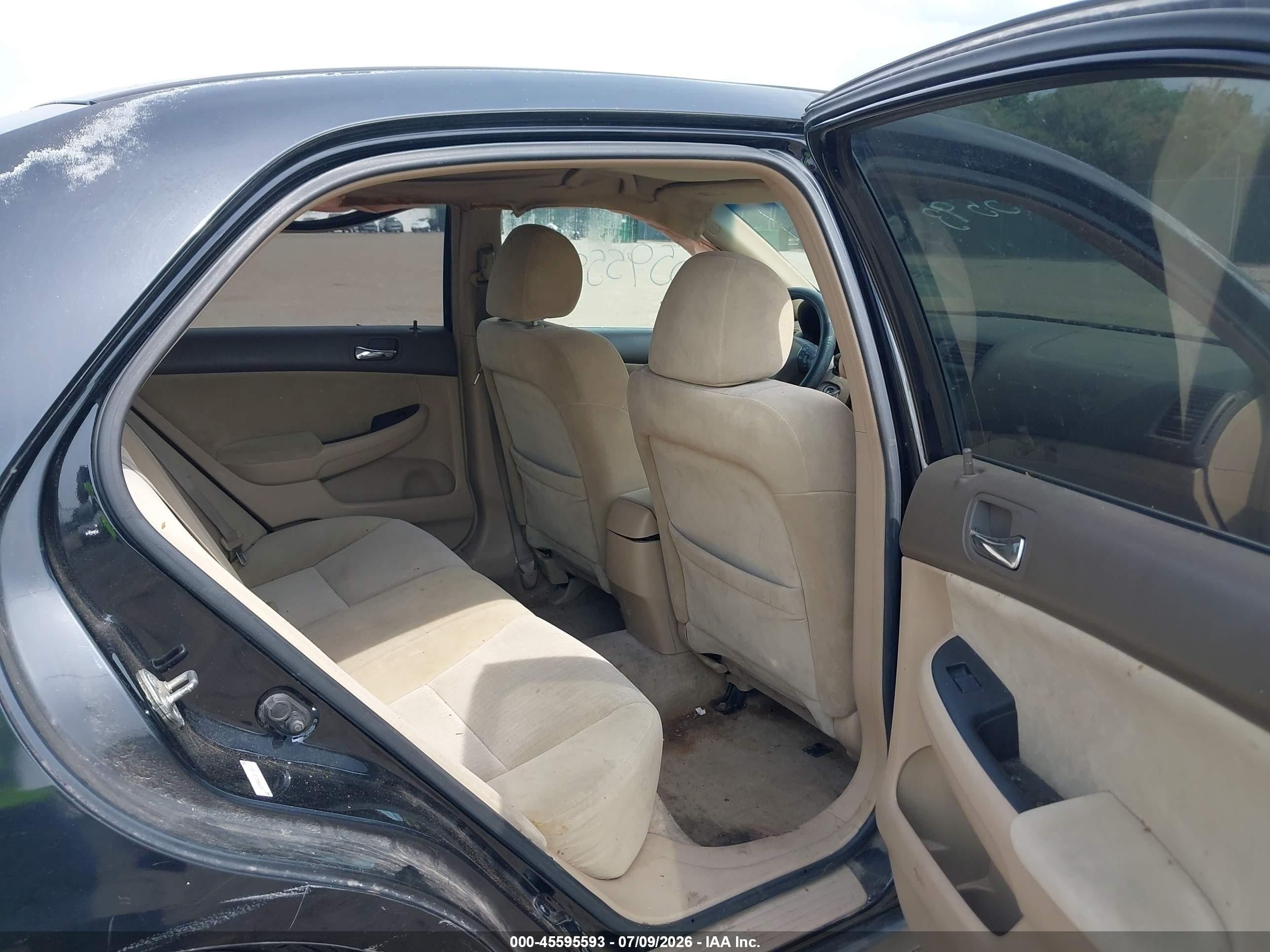 2005 Honda Accord 2.4 Lx Black vin: 1HGCM56425A124556
