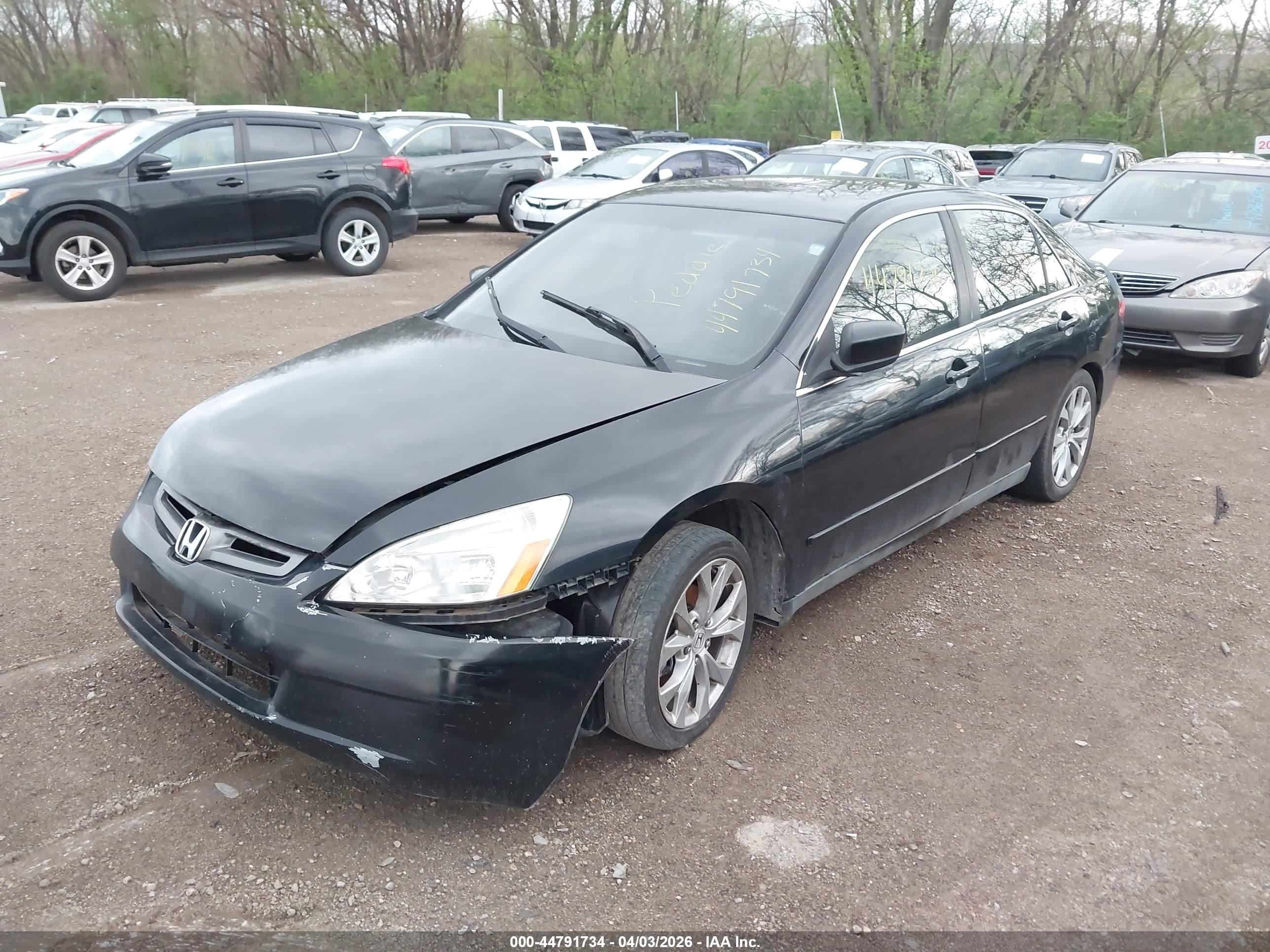 2005 Honda Accord 2.4 Lx Black vin: 1HGCM56425A149683