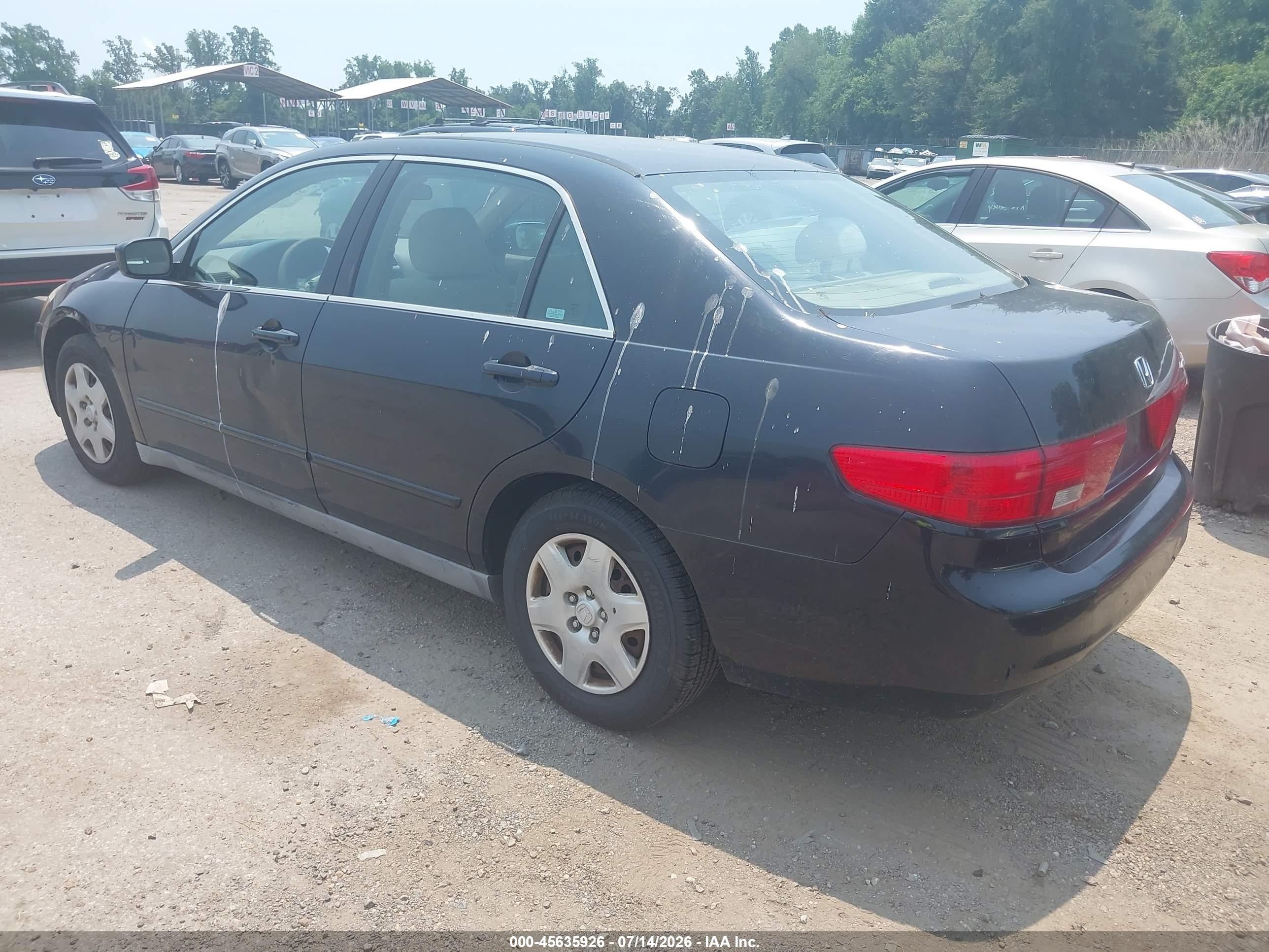 2005 Honda Accord 2.4 Lx Black vin: 1HGCM56425L001618
