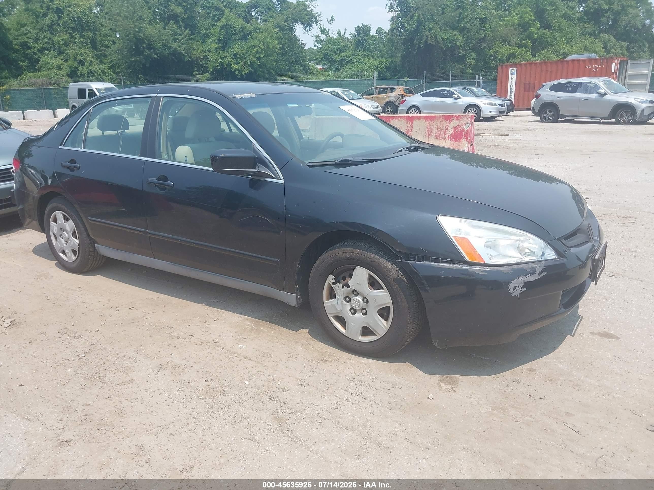 2005 Honda Accord 2.4 Lx Black vin: 1HGCM56425L001618