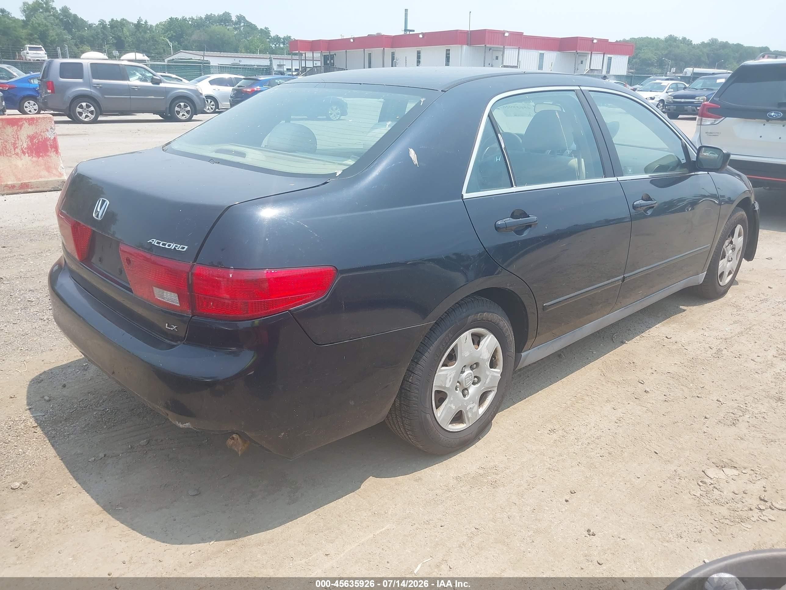 2005 Honda Accord 2.4 Lx Black vin: 1HGCM56425L001618
