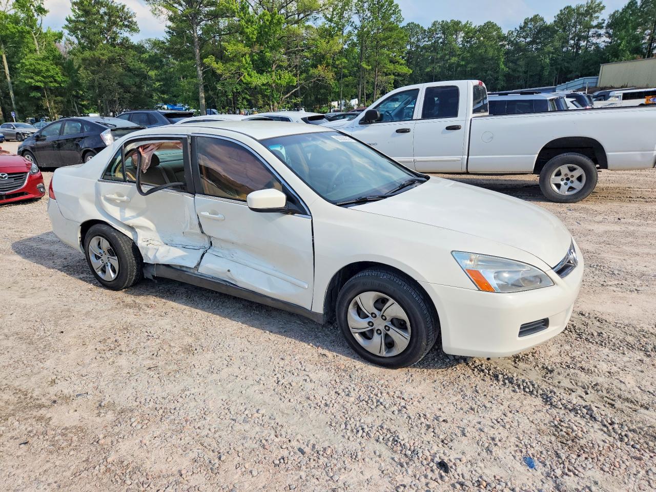 2006 Honda Accord Lx White vin: 1HGCM56426A007125